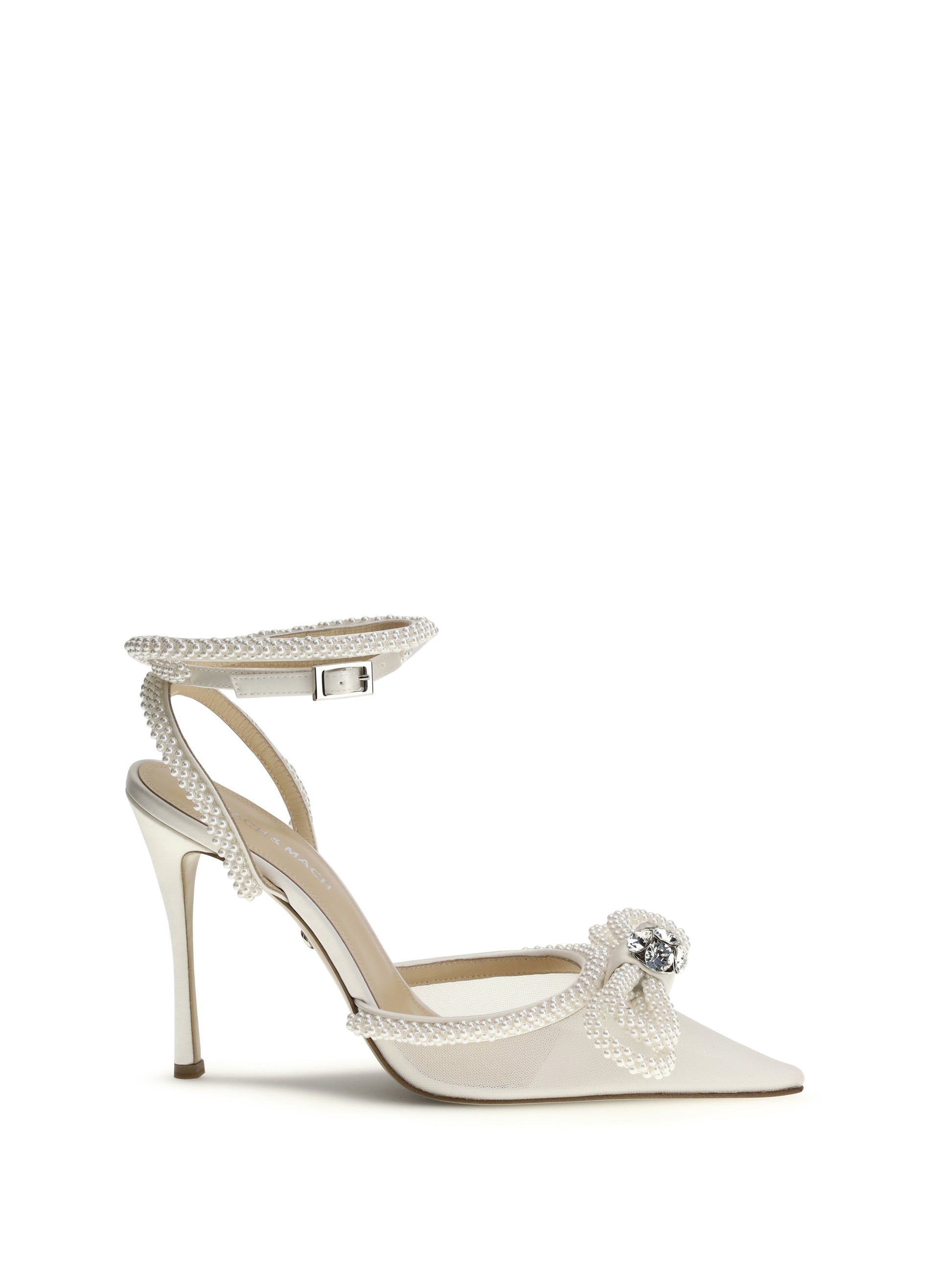 Mach & Mach Women Double Bow Satin Pumps MACH & MACH