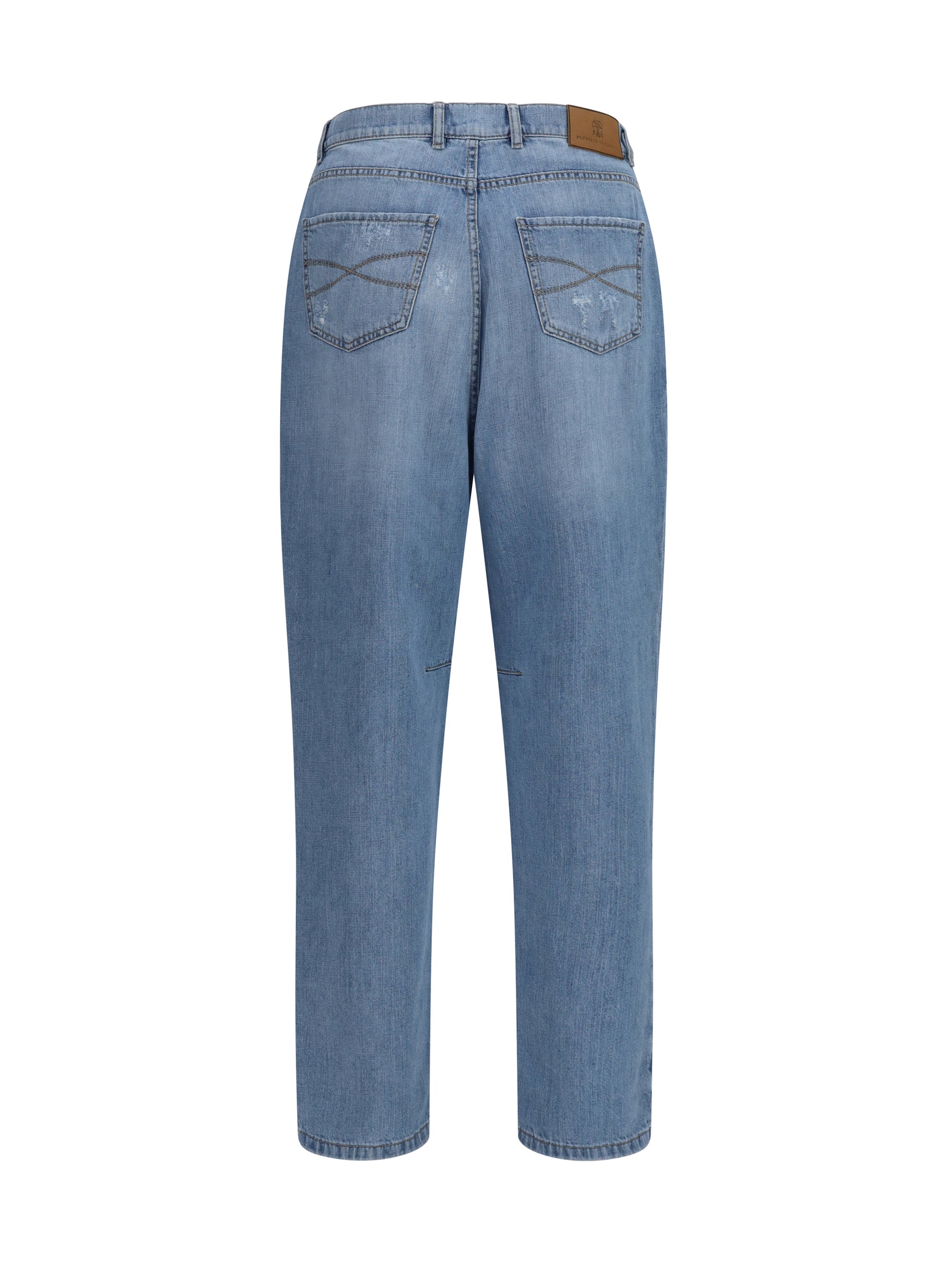 Brunello Cucinelli Men Worn-Effect Jeans BRUNELLO CUCINELLI