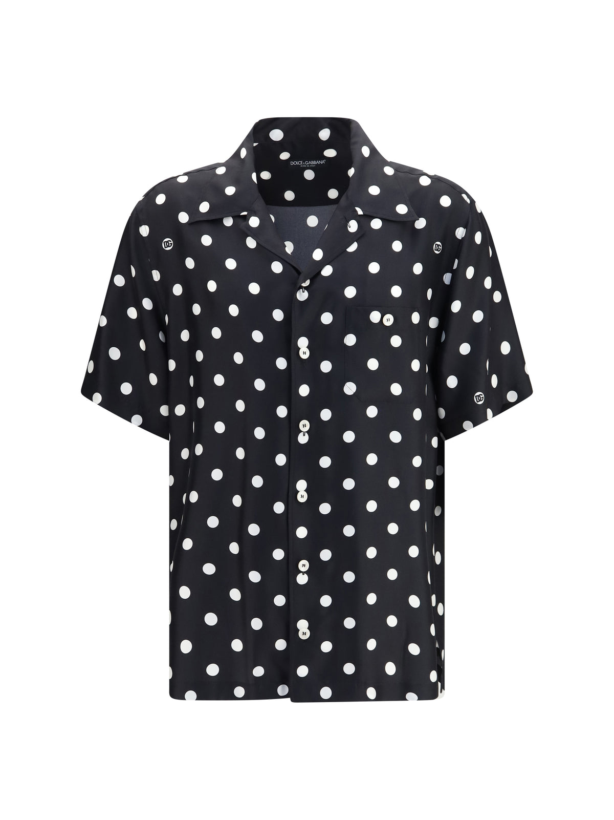 Dolce & Gabbana Men Polka Dot Silk Twill Shirt DOLCE & GABBANA