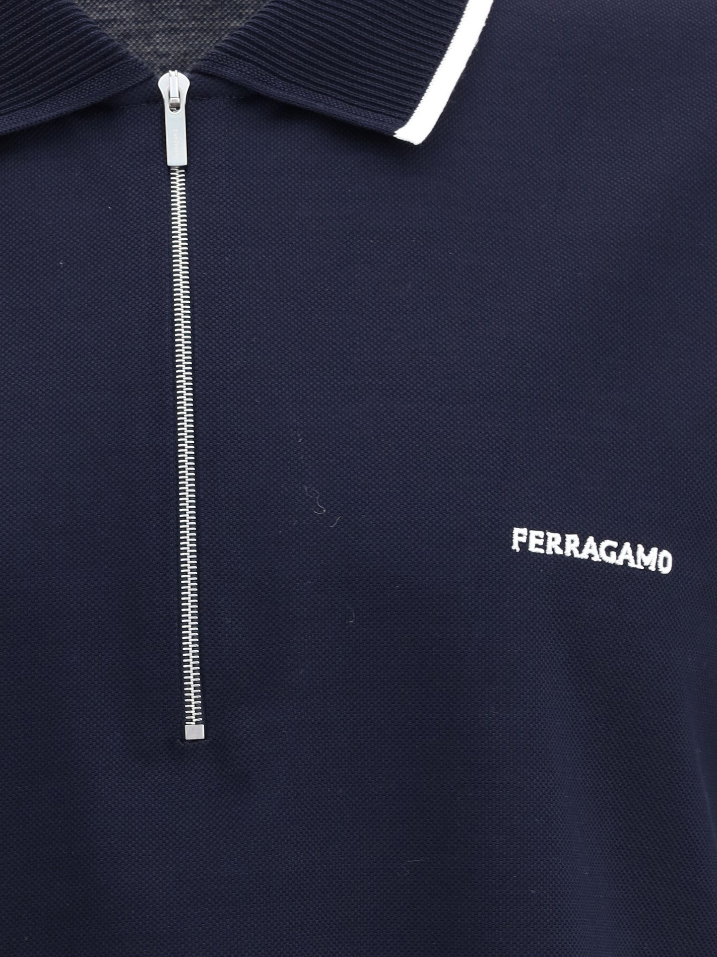 Ferragamo Men Cotton Zip Polo FERRAGAMO
