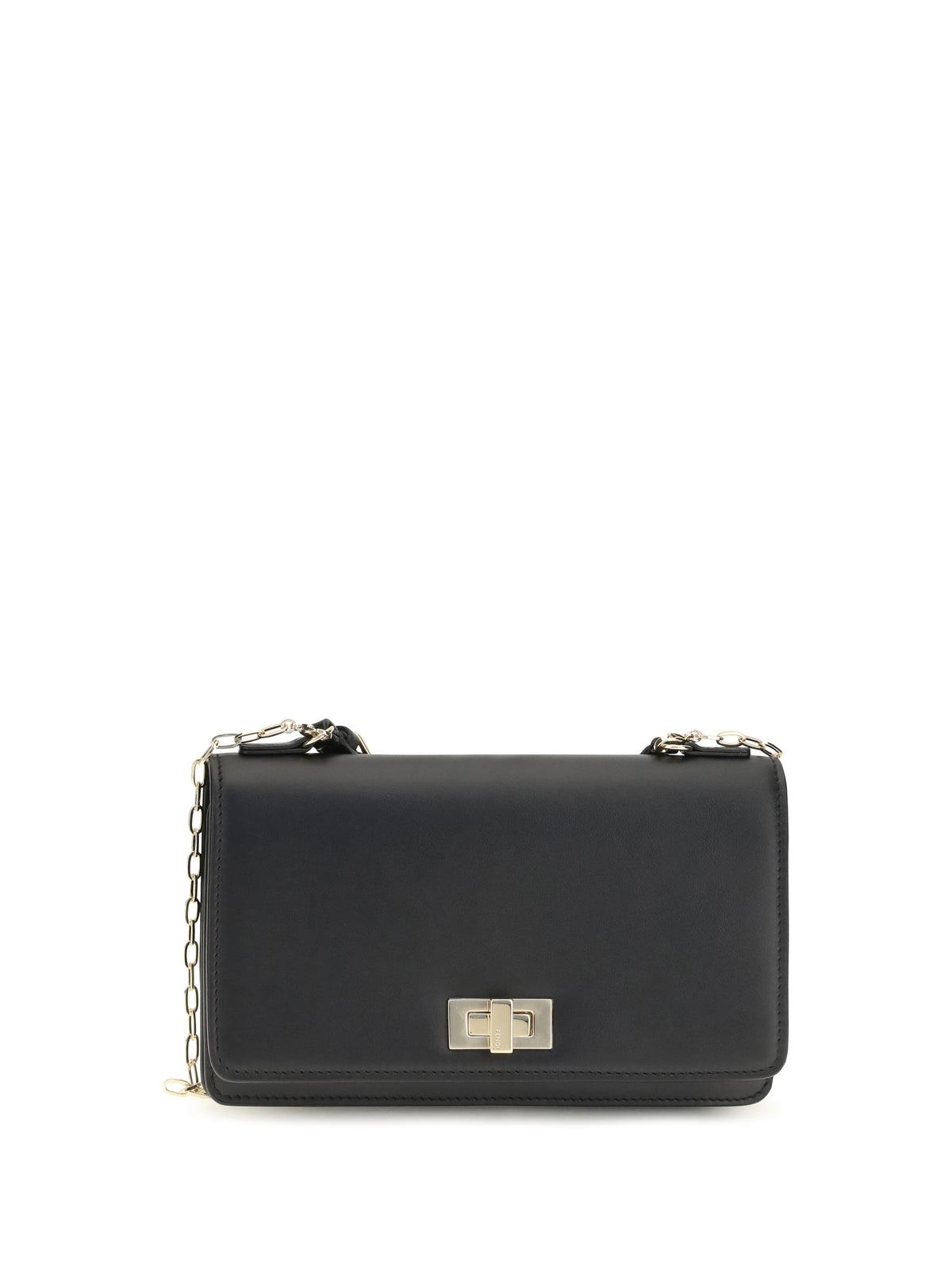 Fendi Women Peekaboo Leather Chain Wallet FENDI