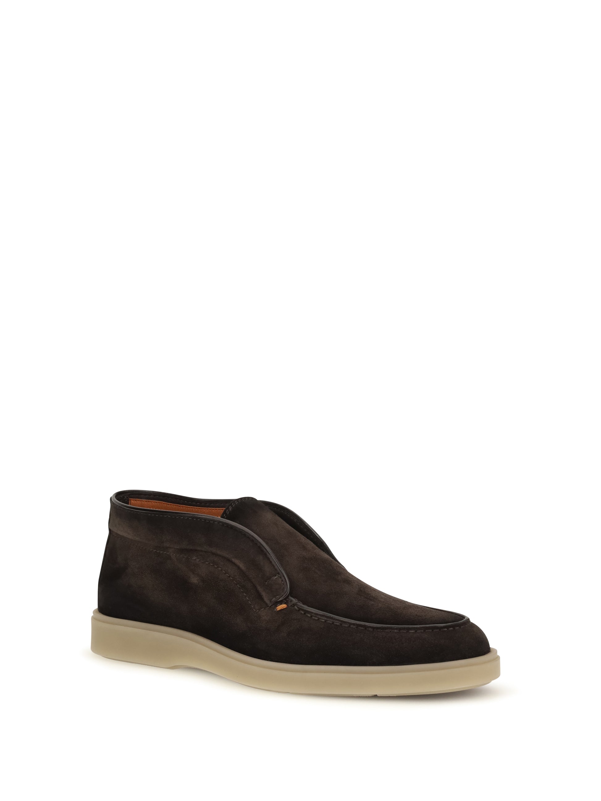 Santoni Men Digits Suede Loafers SANTONI
