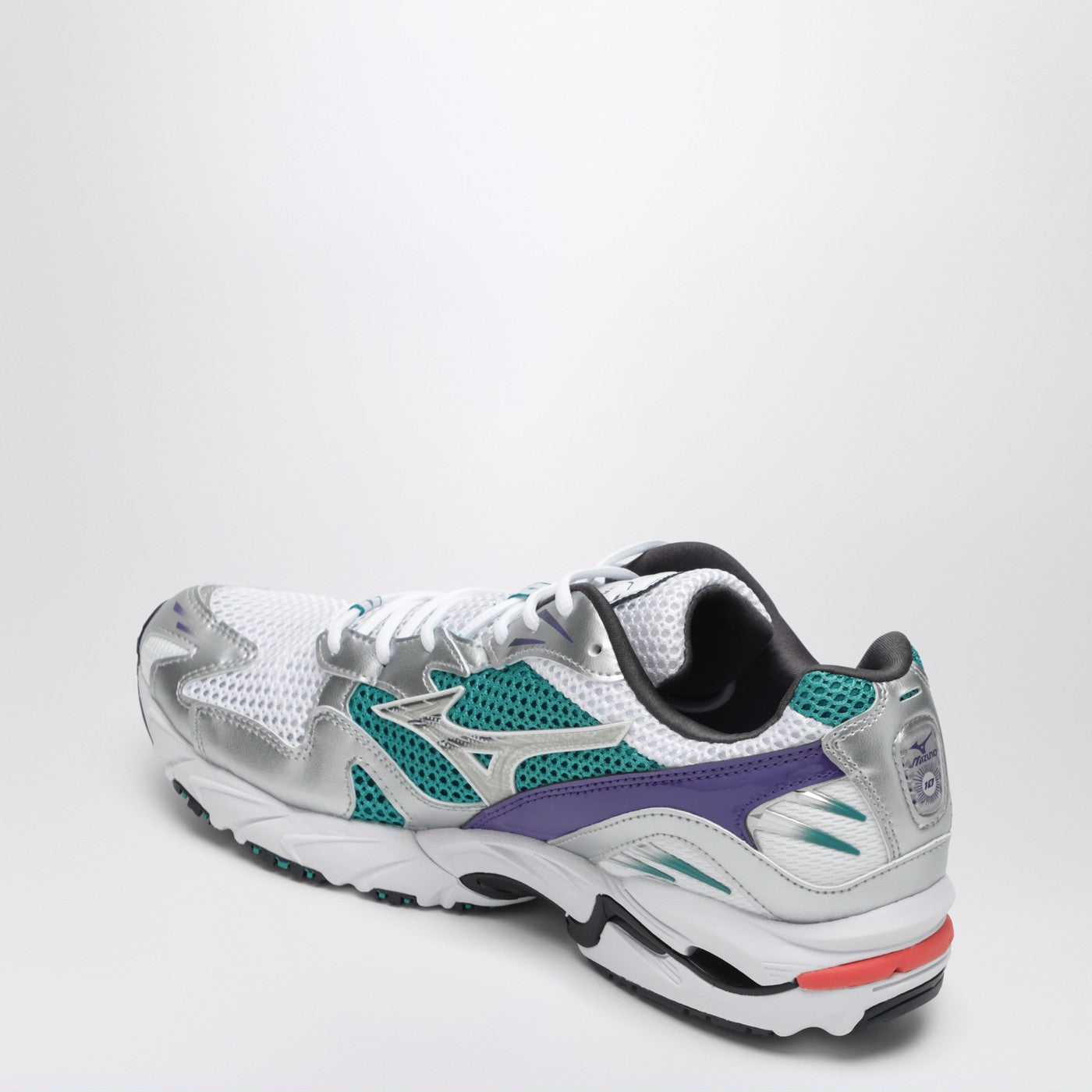 Mizuno Slwave Rider 10 Sneakers White/Silver/Teal Blue Men Mizuno