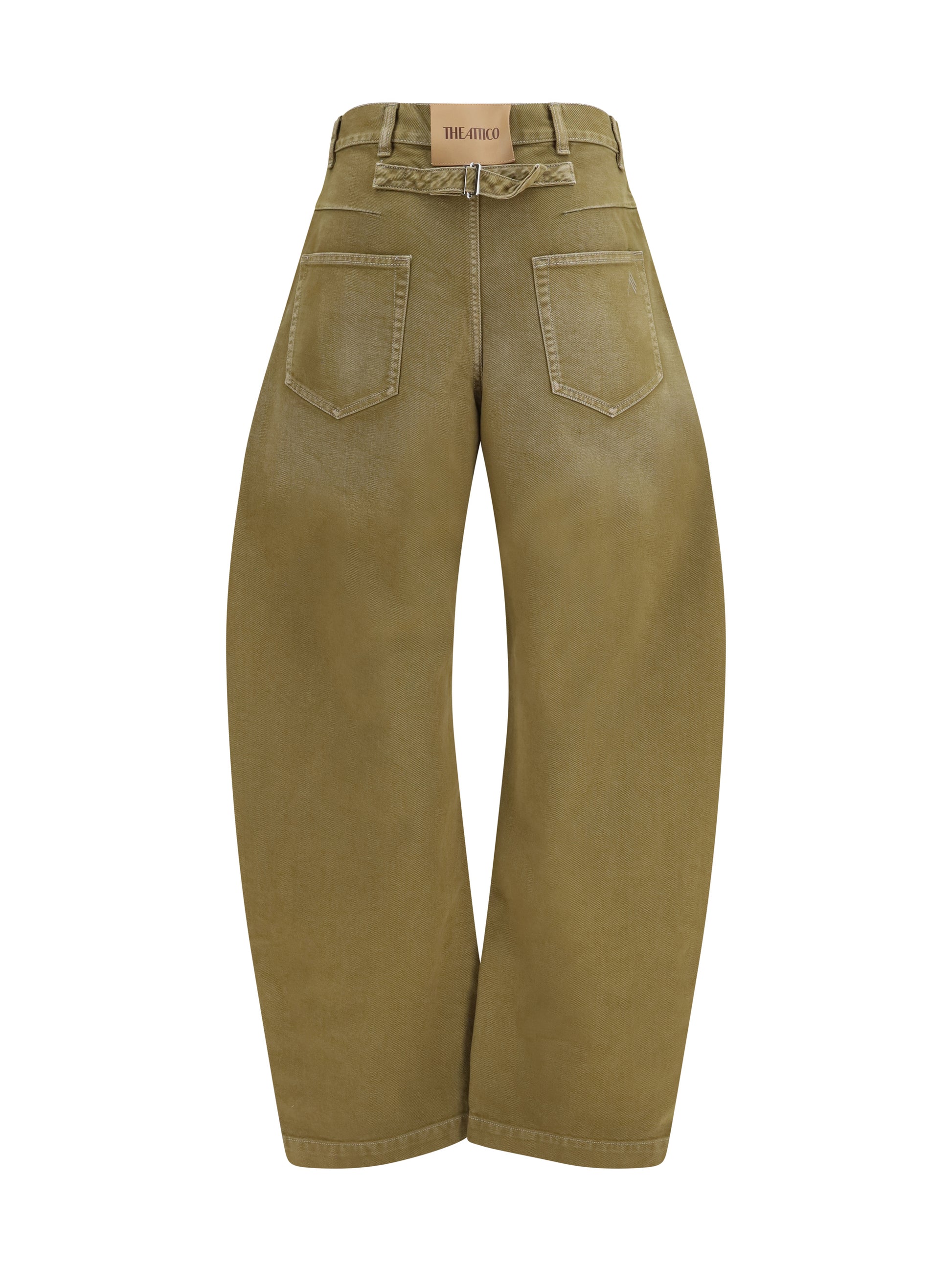The Attico Women Wide-Leg Jeans With Back Belt THE ATTICO