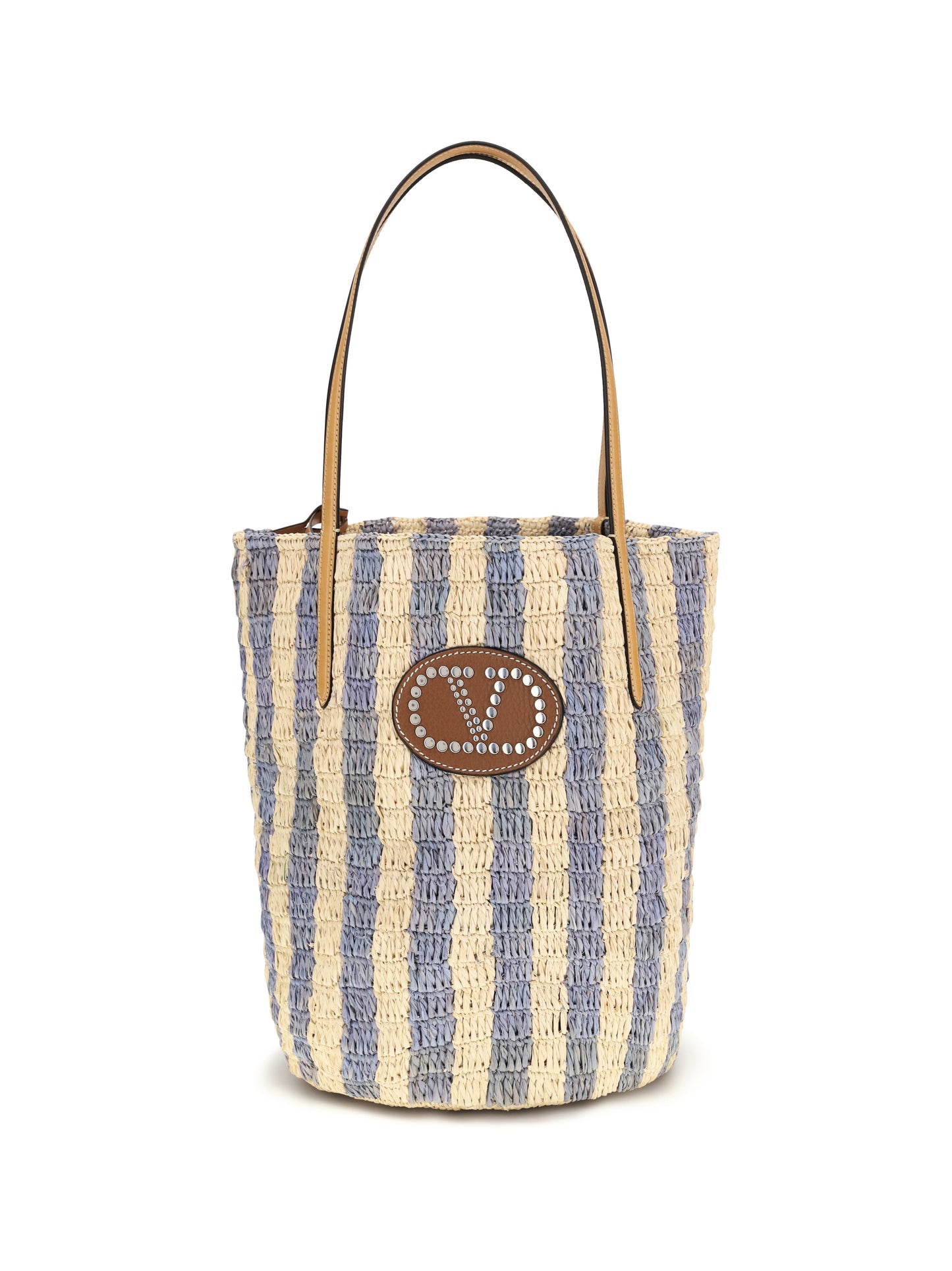 Valentino Garavani Women Striped Raffia Bucket Bag VALENTINO GARAVANI