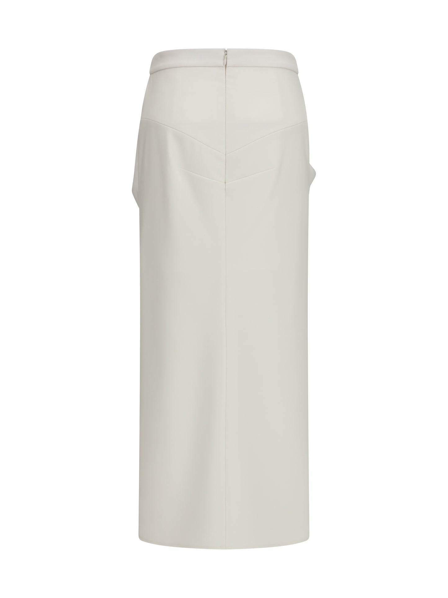 Givenchy Women Long Draped Wool And Mohair Skirt GIVENCHY