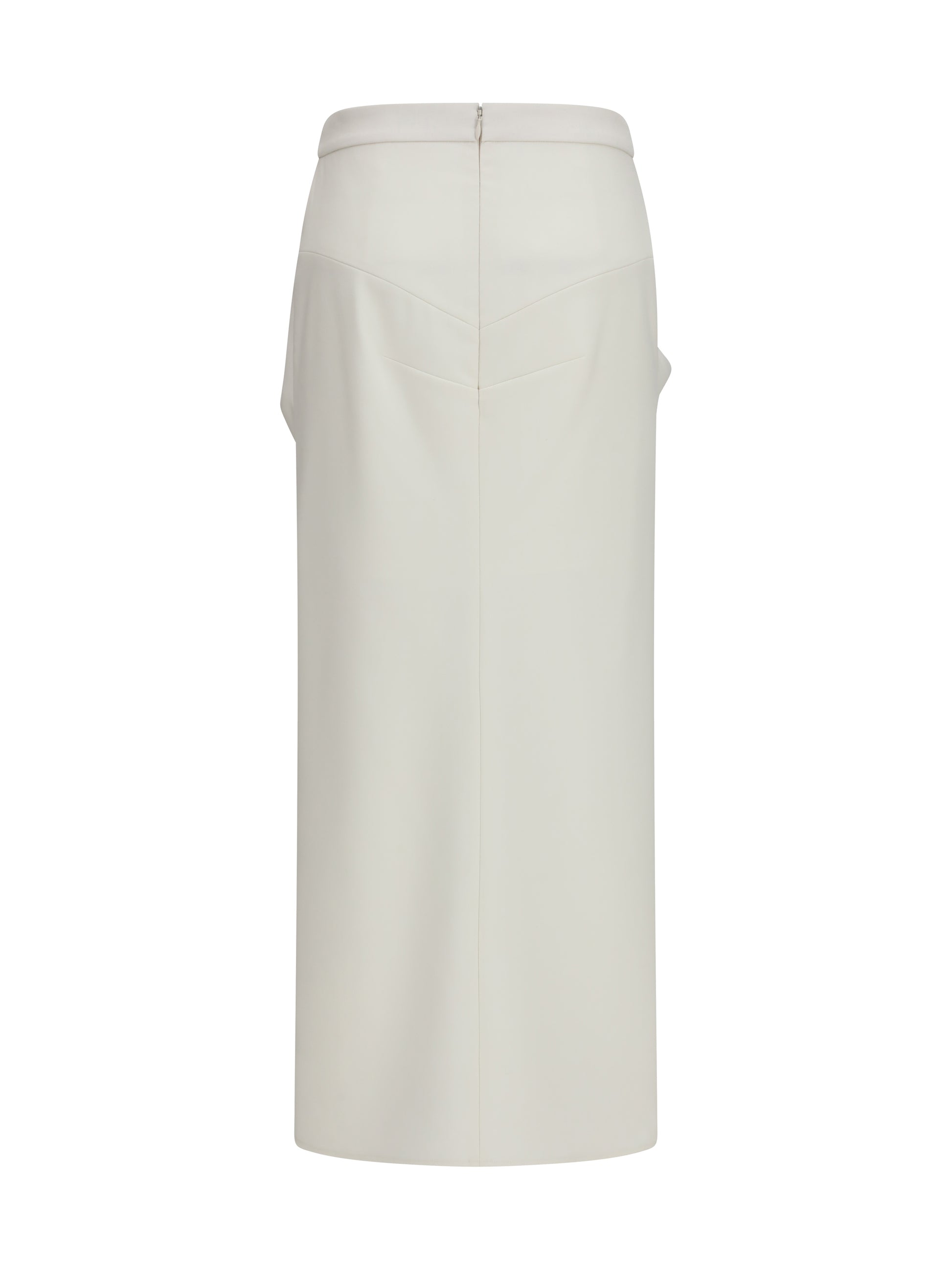 Givenchy Women Long Draped Wool And Mohair Skirt GIVENCHY