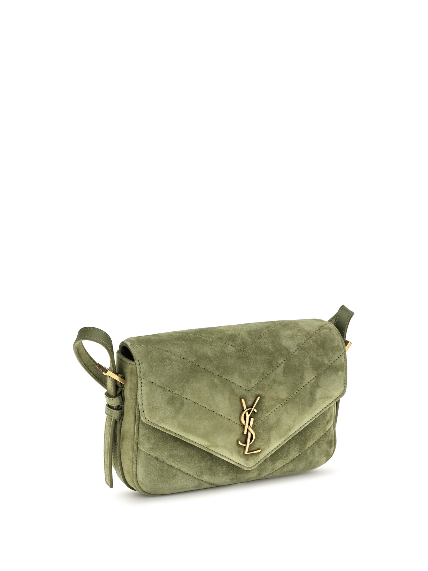 Saint Laurent Women Small Loulou Matelassé Suede Shoulder Bag SAINT LAURENT