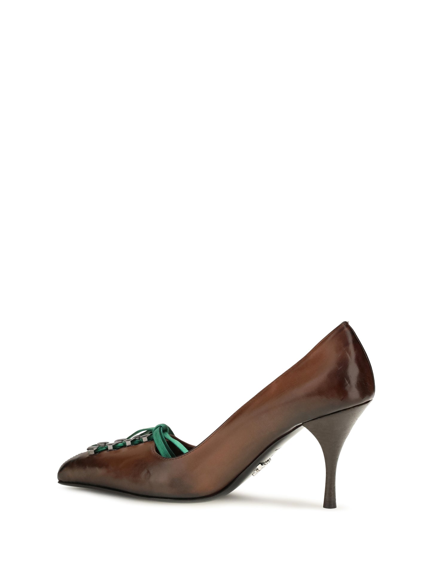 Prada Women Leather Lace-Up Pumps PRADA