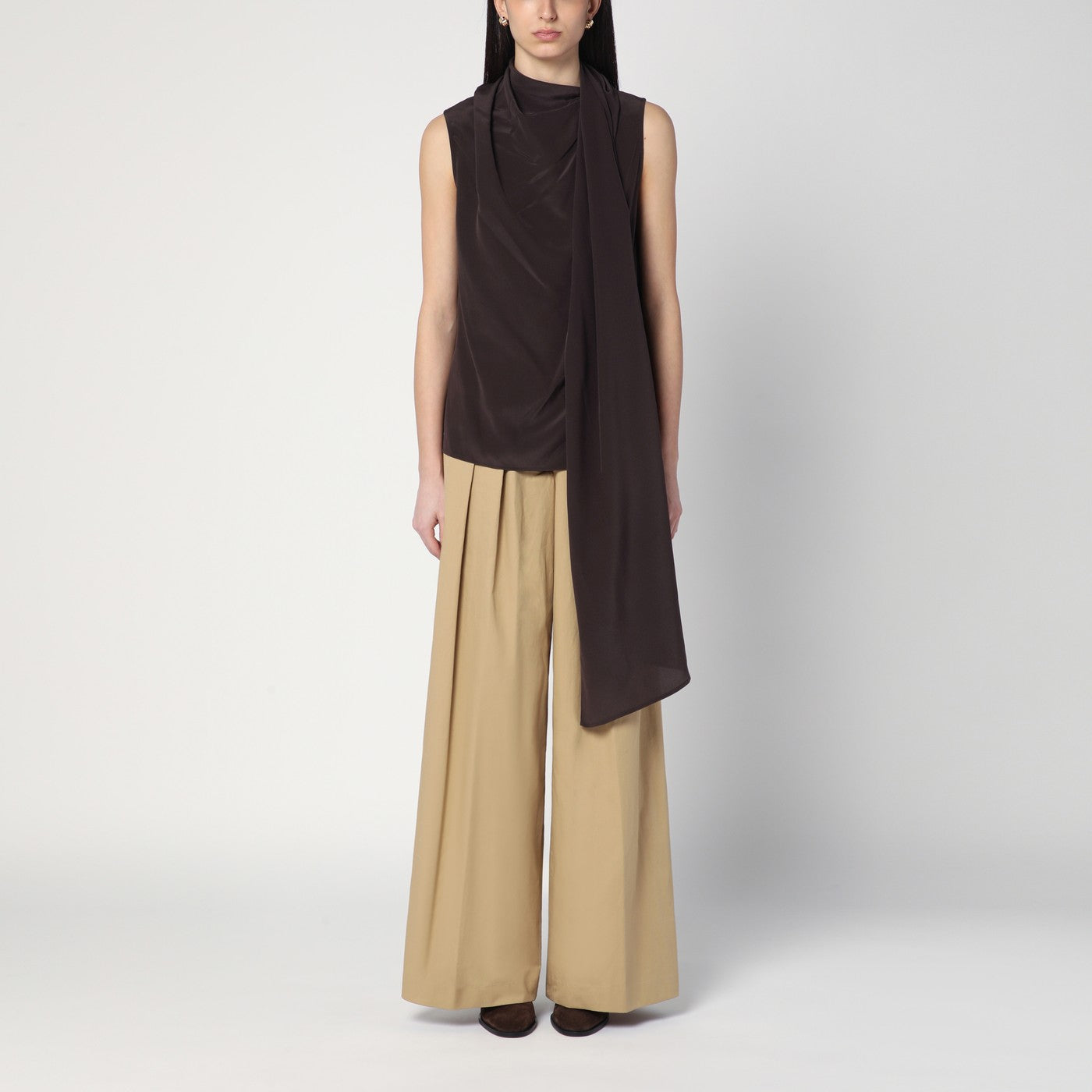 P.A.R.O.S.H. Brown Silk Blouse Women P.A.R.O.S.H.