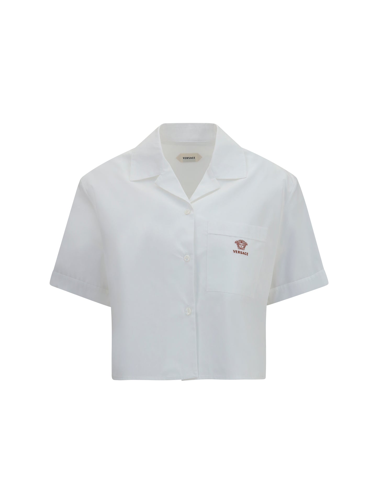 Versace Women Cropped Cotton Poplin Shirt VERSACE