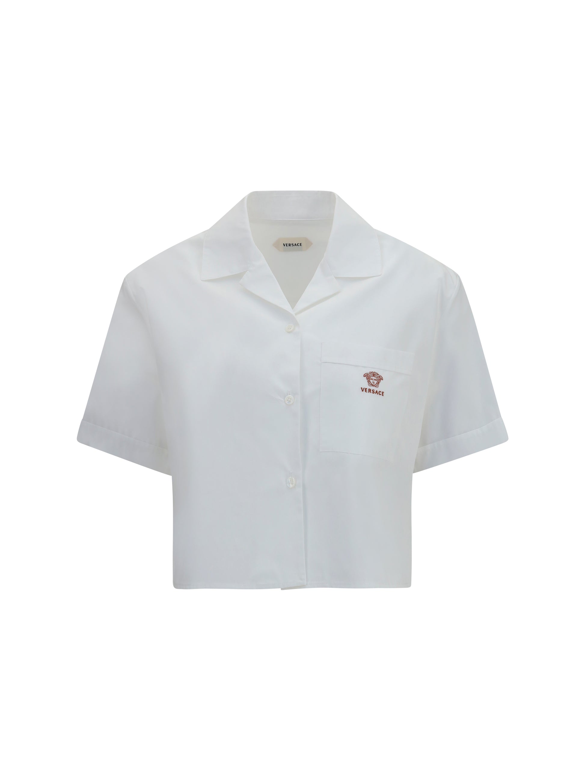 Versace Women Cropped Cotton Poplin Shirt VERSACE