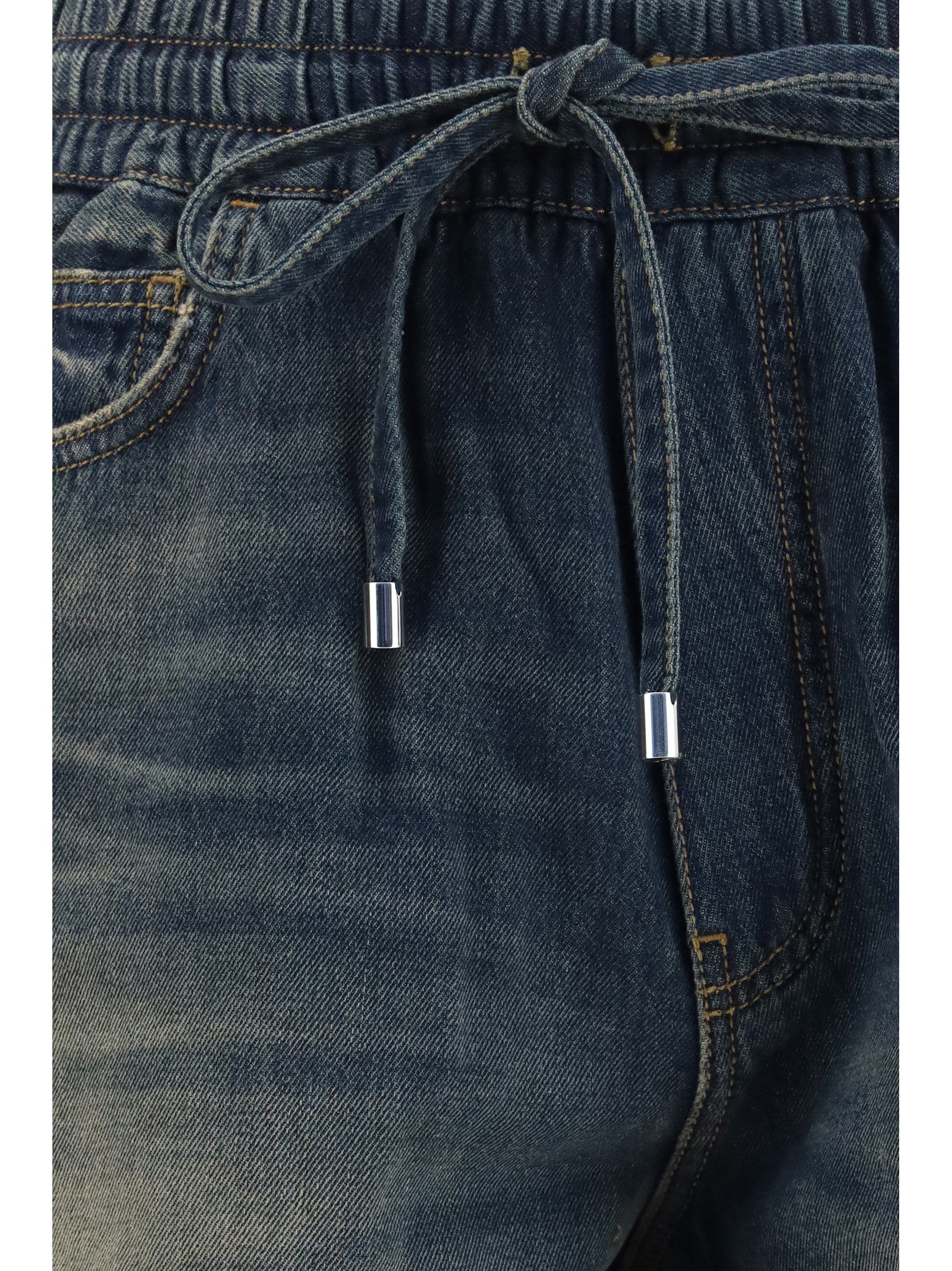Amiri Men Drawstring Denim Shorts AMIRI