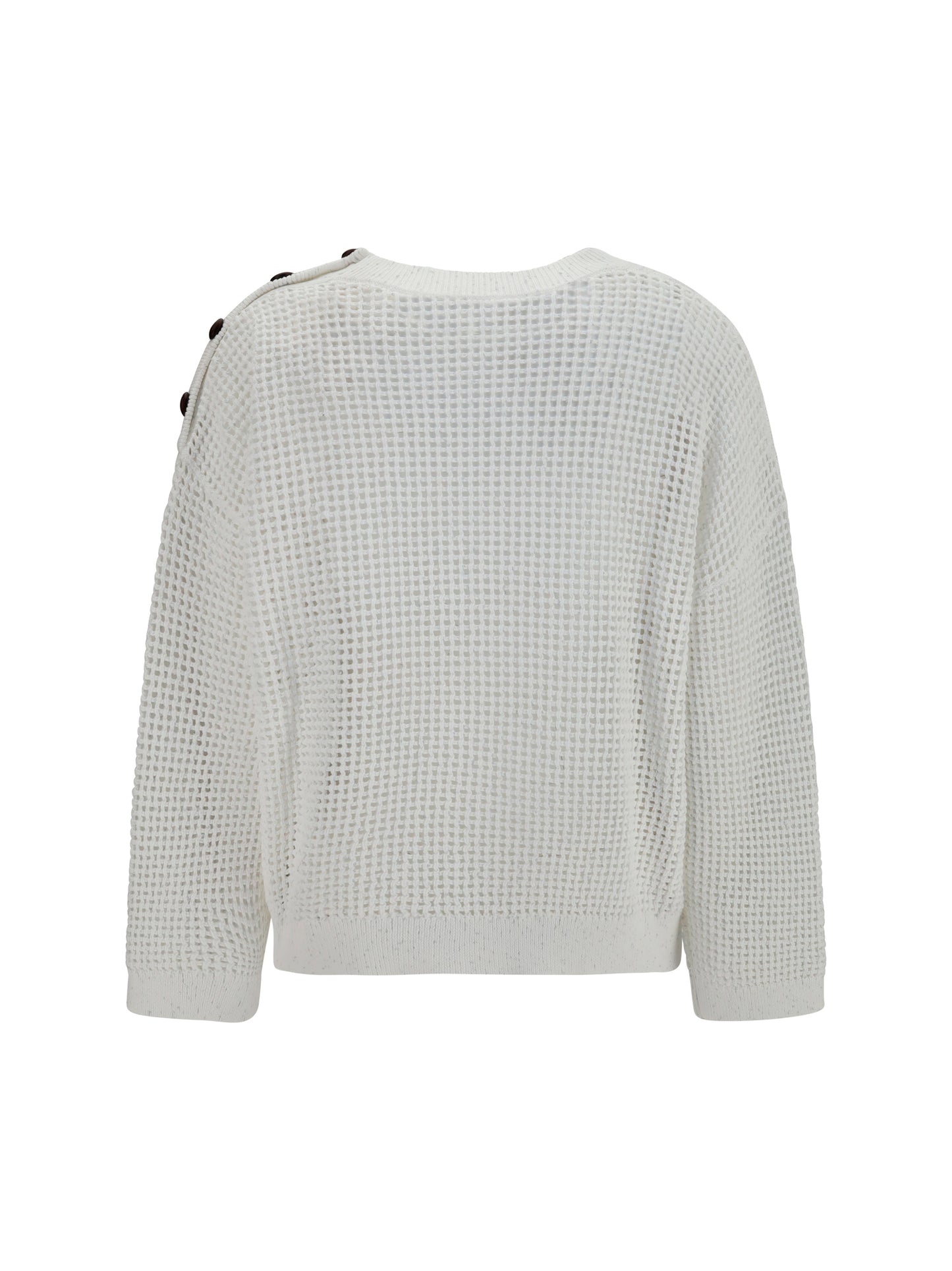 Brunello Cucinelli Women Openwork Sweater With Shoulder Buttons BRUNELLO CUCINELLI
