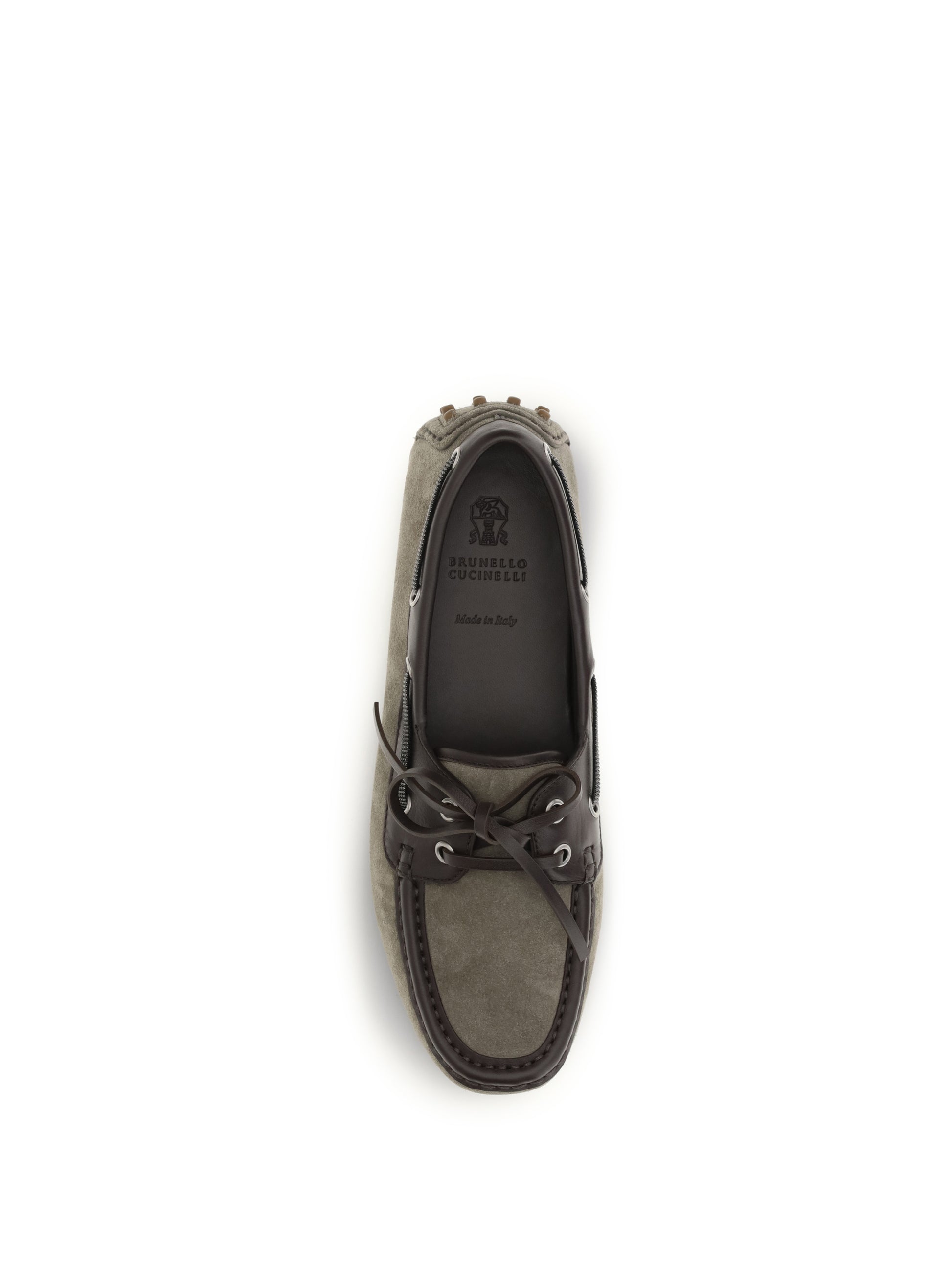 Brunello Cucinelli Women Lace-Up Suede Loafers BRUNELLO CUCINELLI