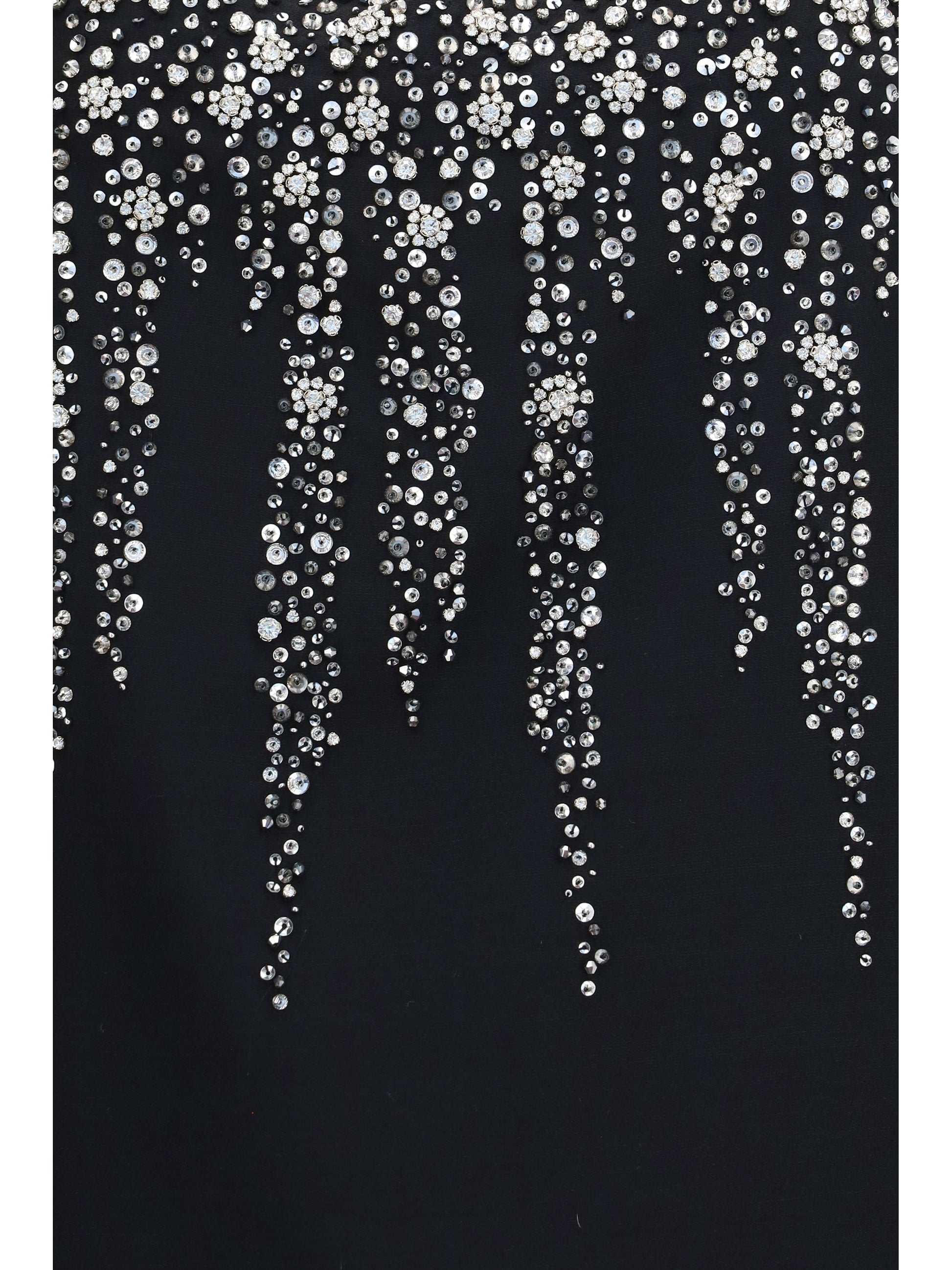 Valentino Women Embroidered Crepe Mini Dress With Jewel Details VALENTINO