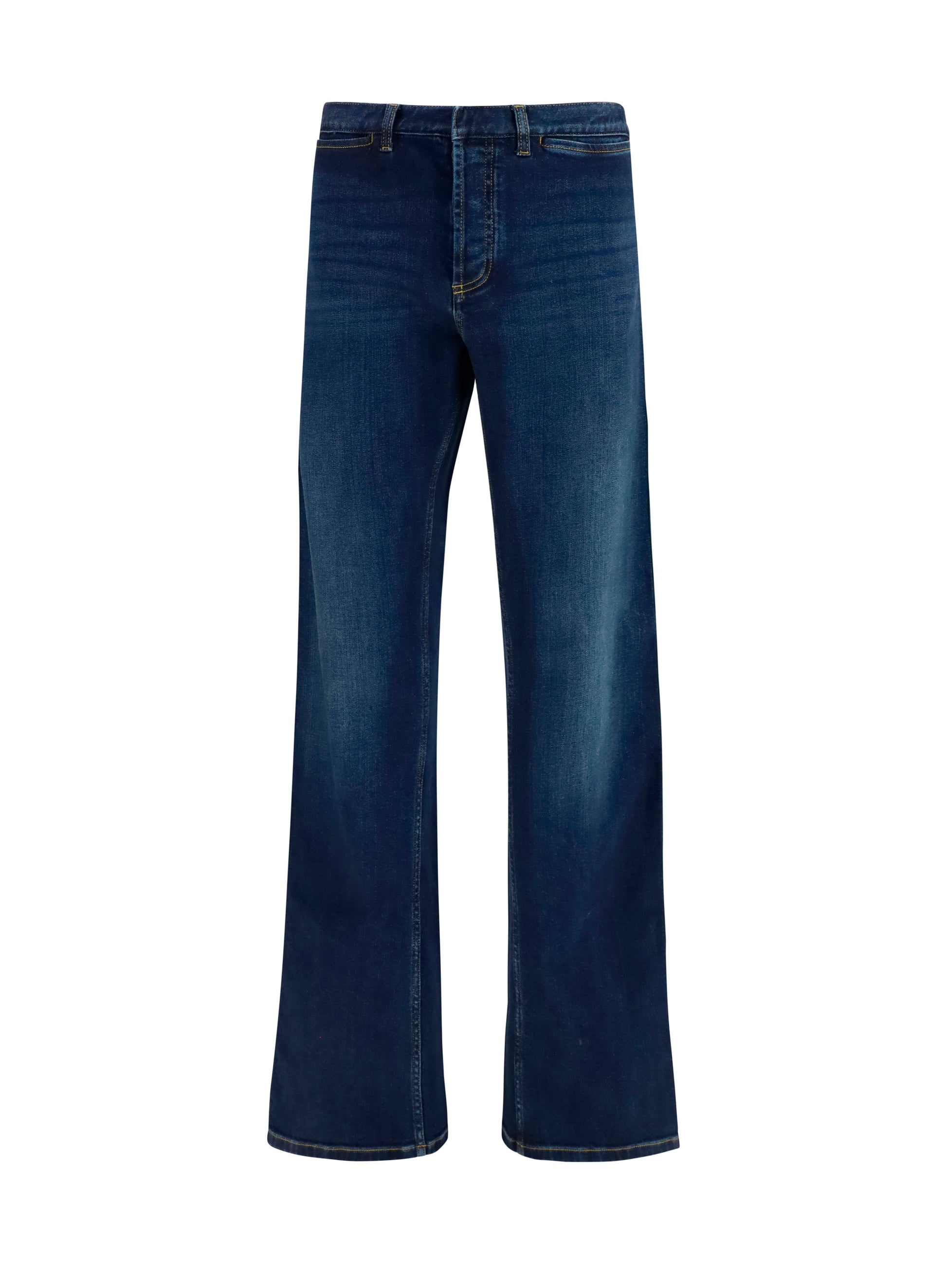 Gucci Men Cotton Jeans With Web Stripe GUCCI