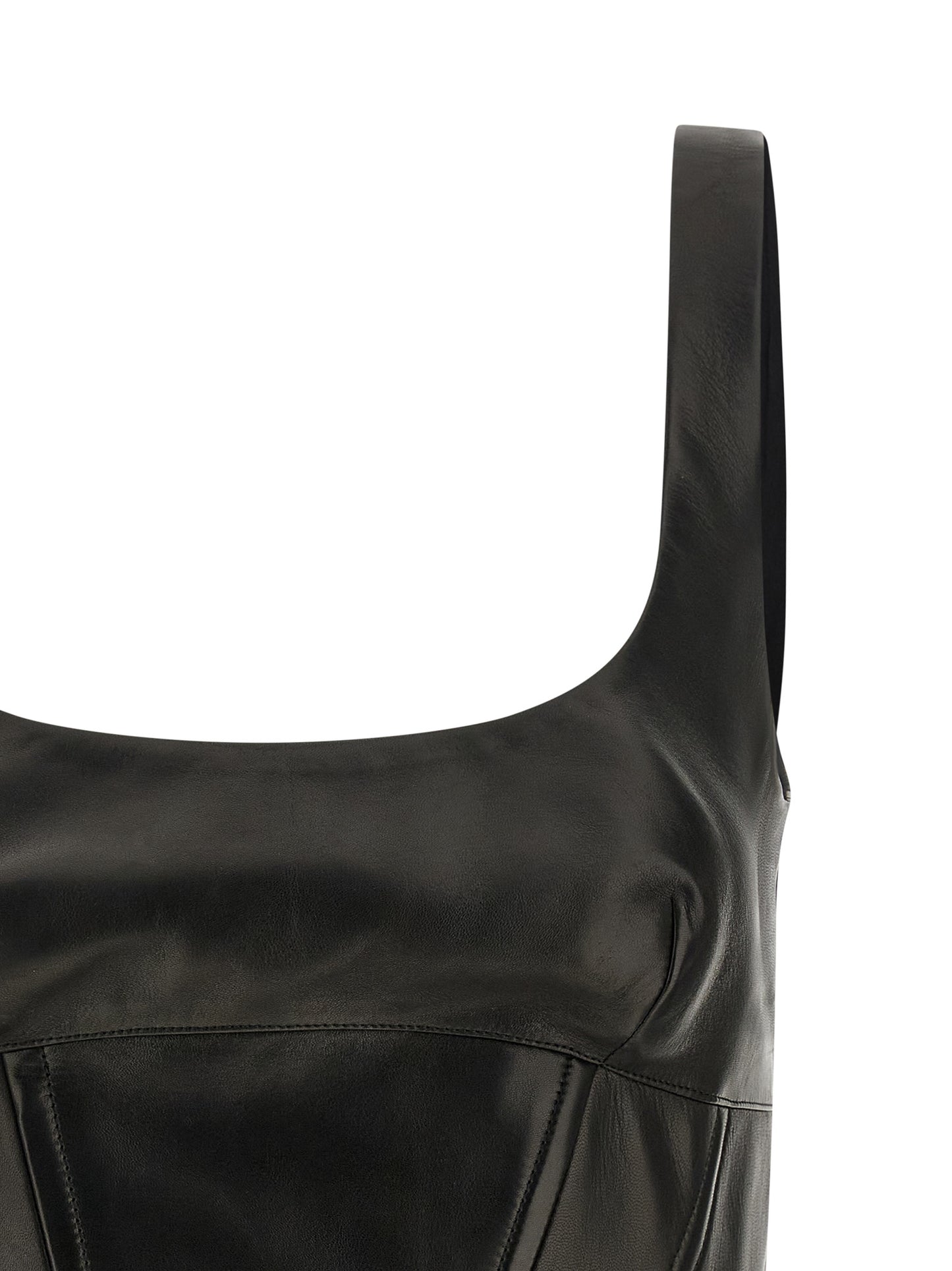 Ermanno Scervino Women Peplos Leather Top ERMANO SCERVINO