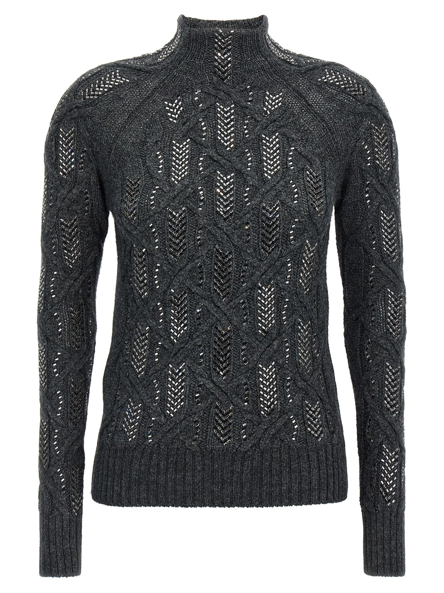 Ermanno Scervino Women Crystal Braid Sweater ERMANO SCERVINO