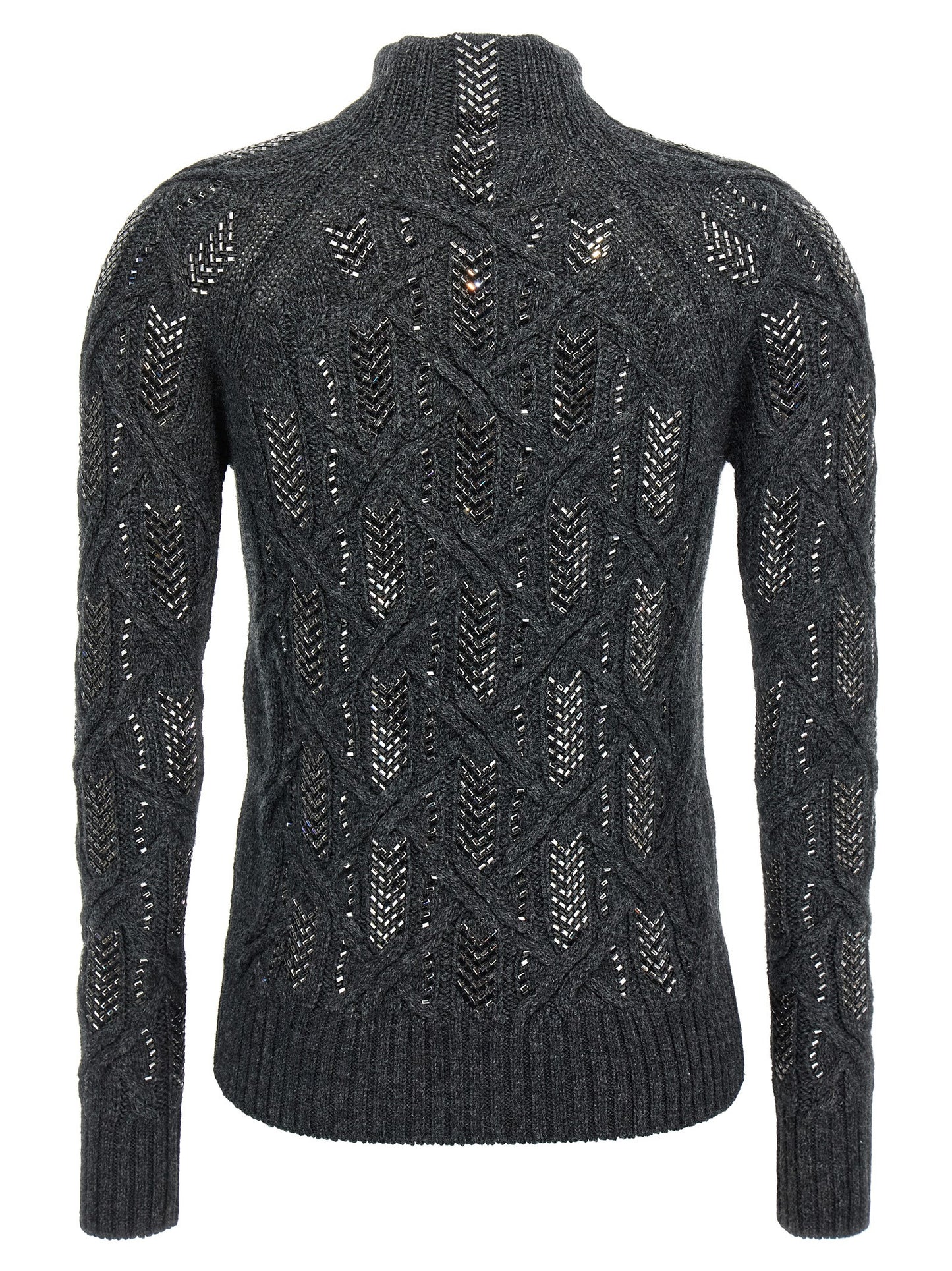 Ermanno Scervino Women Crystal Braid Sweater ERMANO SCERVINO