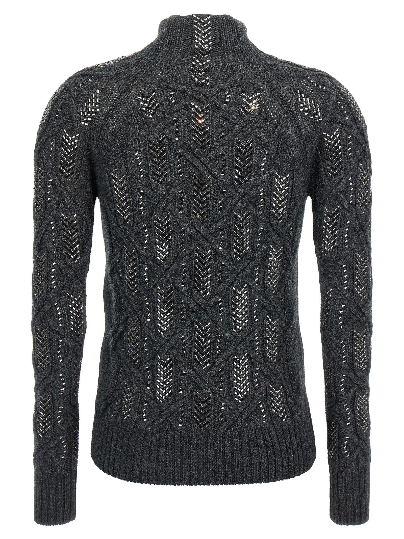 Ermanno Scervino Women Crystal Braid Sweater ERMANO SCERVINO