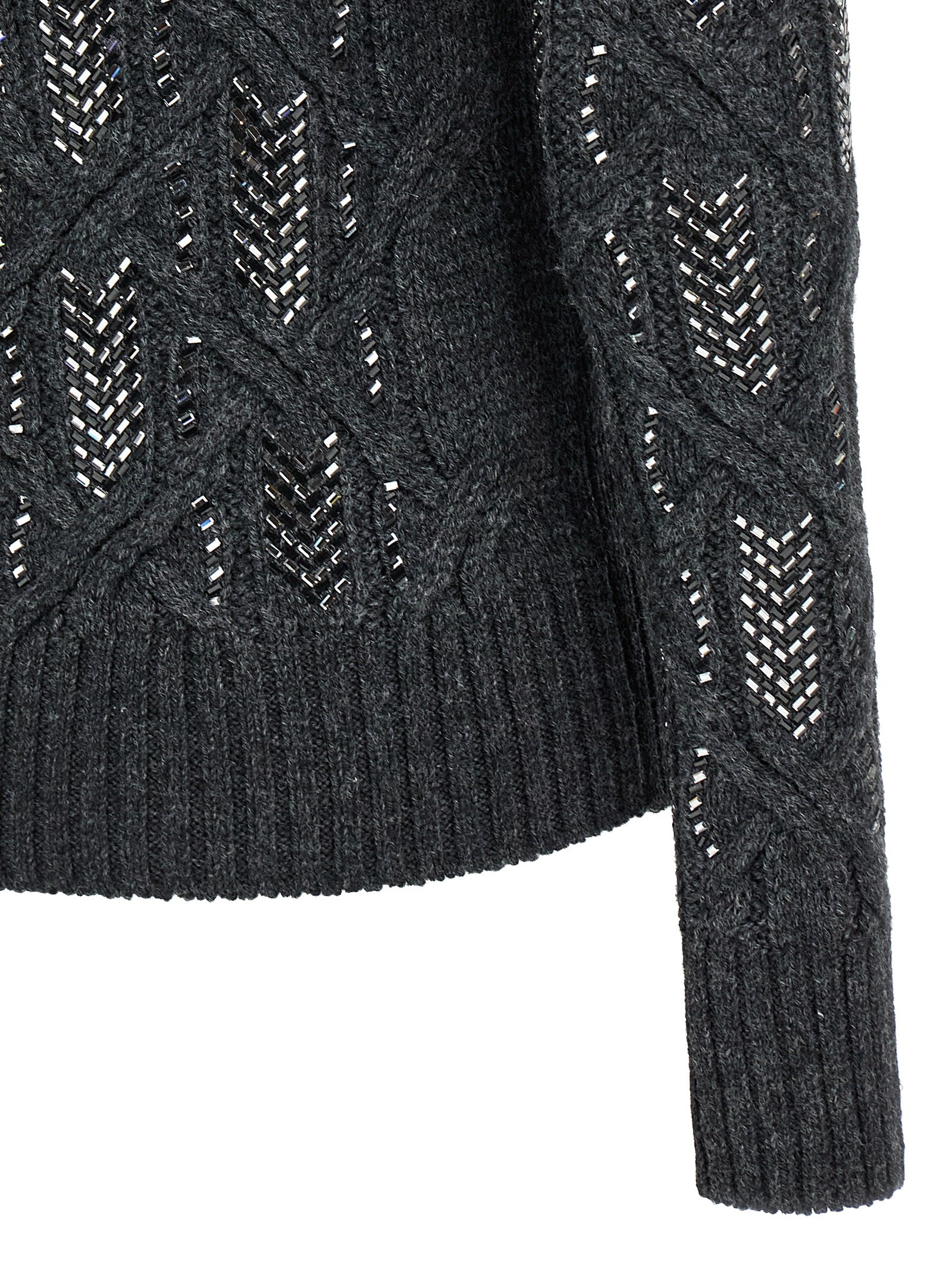Ermanno Scervino Women Crystal Braid Sweater ERMANO SCERVINO