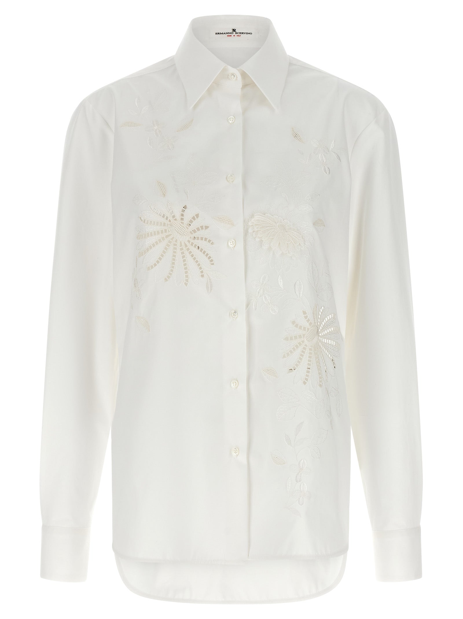 Ermanno Scervino Women Embroidery Cotton Shirt ERMANO SCERVINO