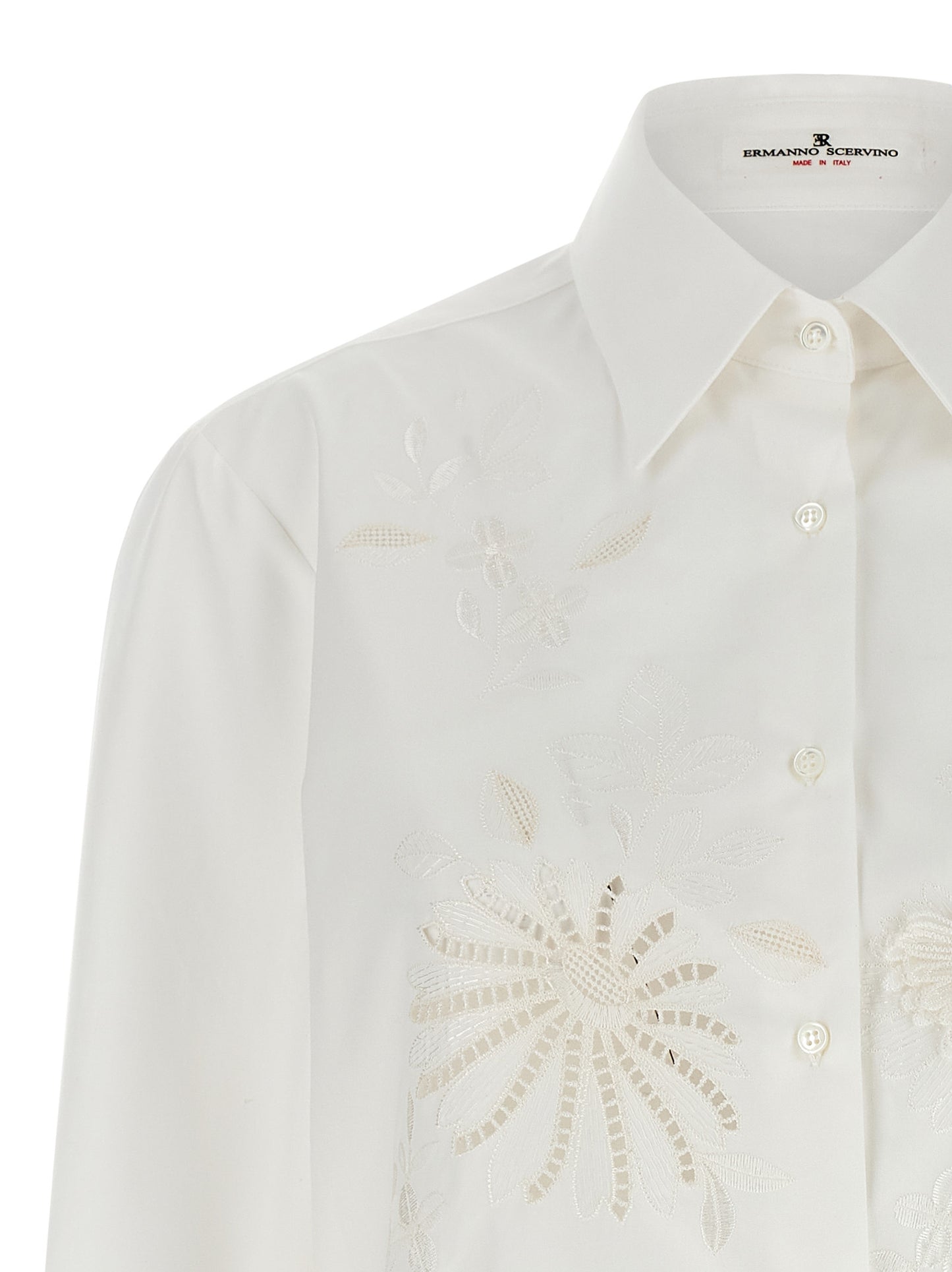 Ermanno Scervino Women Embroidery Cotton Shirt ERMANO SCERVINO