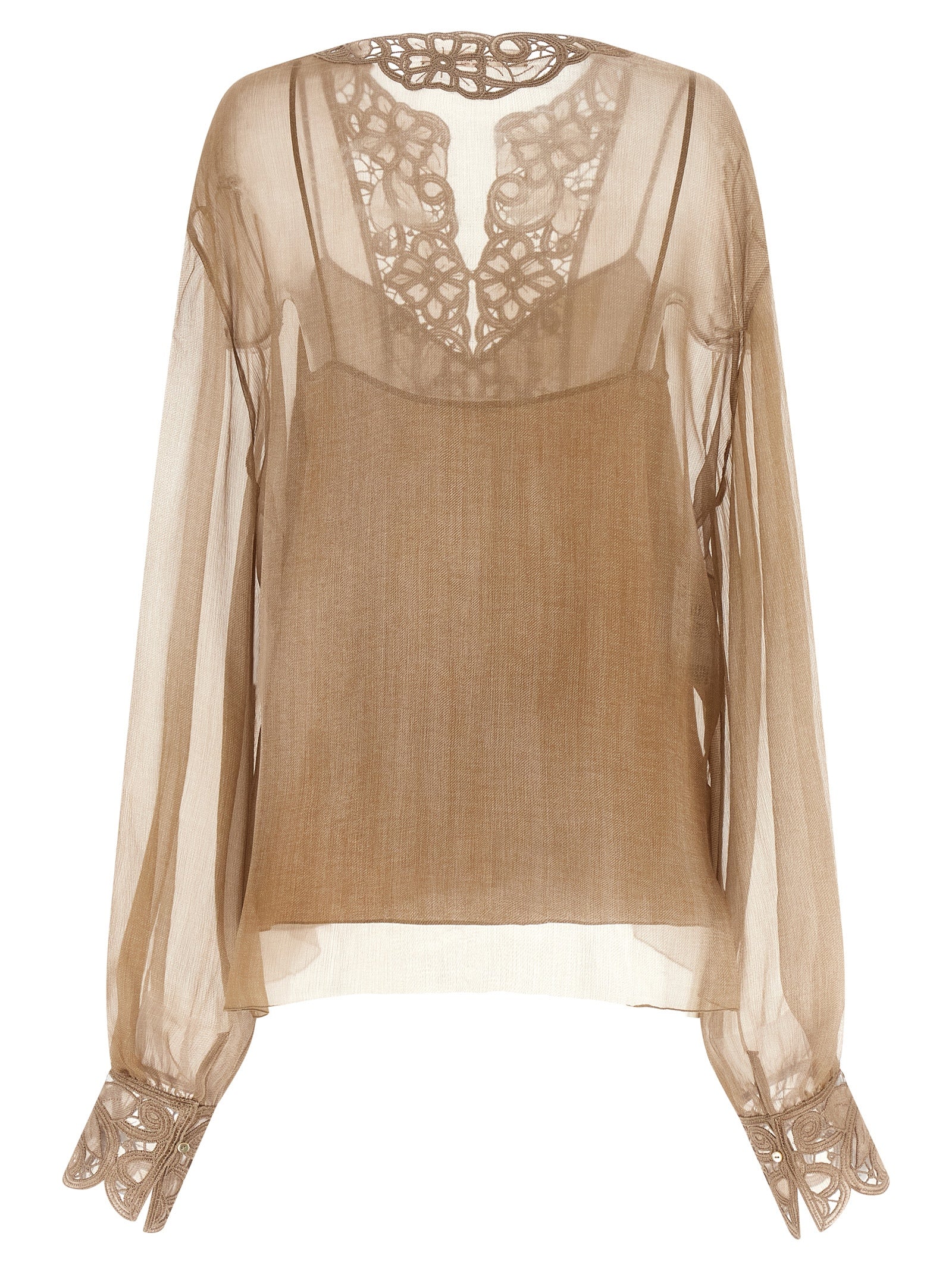 Ermanno Scervino Women Floral Carving Blouse ERMANO SCERVINO