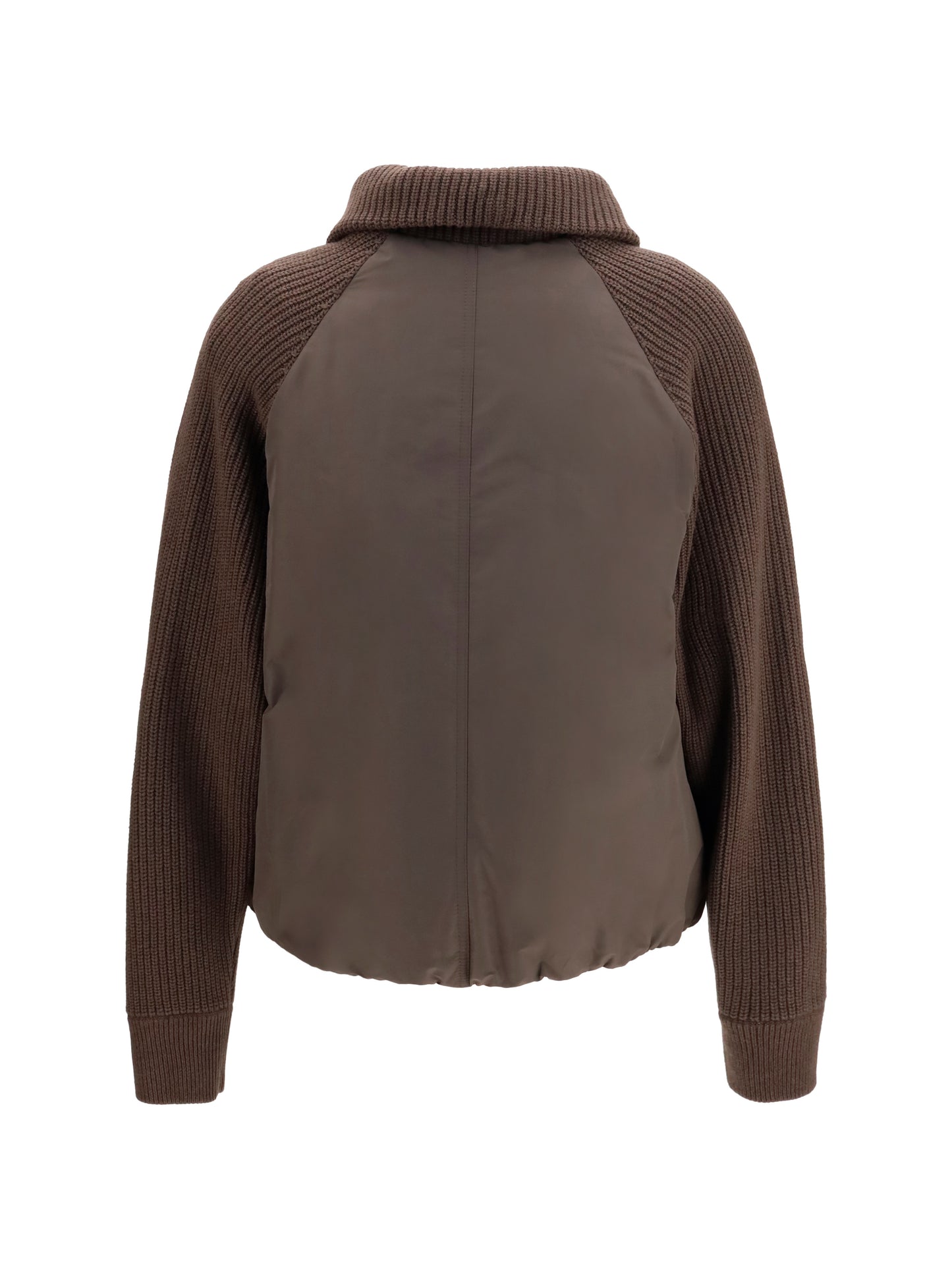 Brunello Cucinelli Women Down Jacket With Wool Sleeves BRUNELLO CUCINELLI