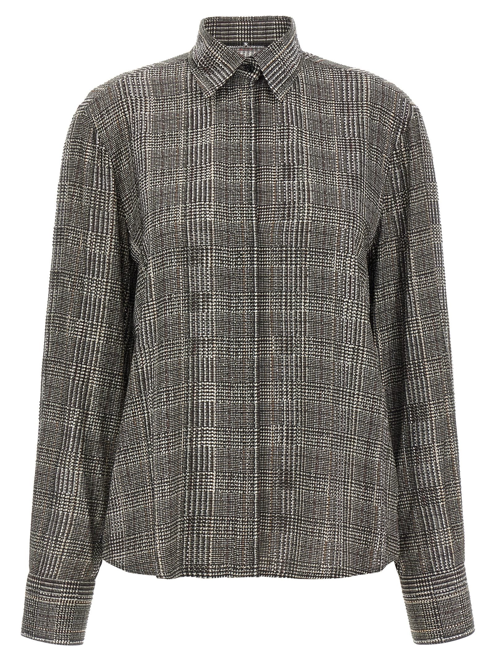 Ermanno Scervino Women All-Over Rhinestone Shirt ERMANO SCERVINO