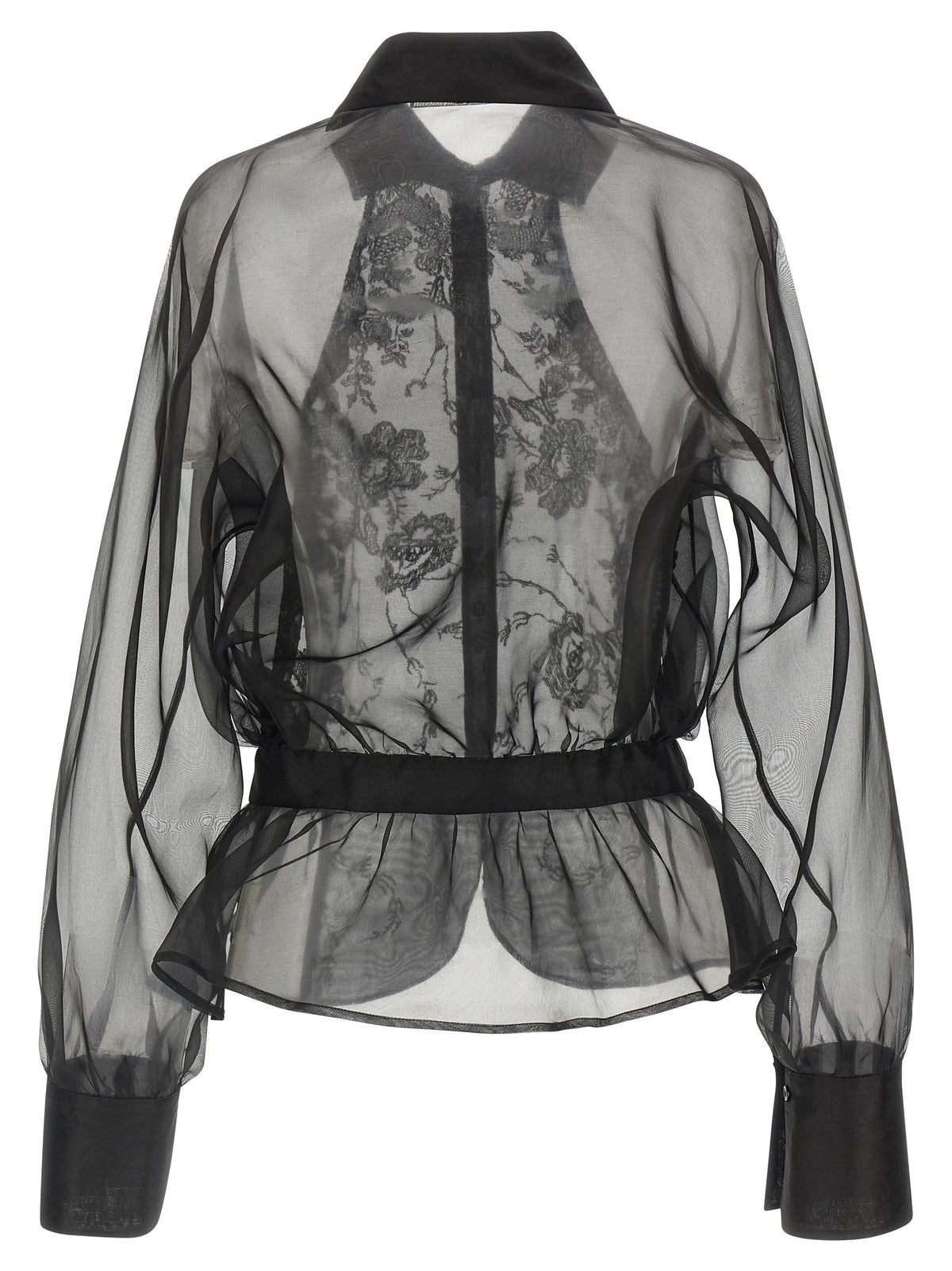 Ermanno Scervino Women Silk And Lace Shirt ERMANO SCERVINO
