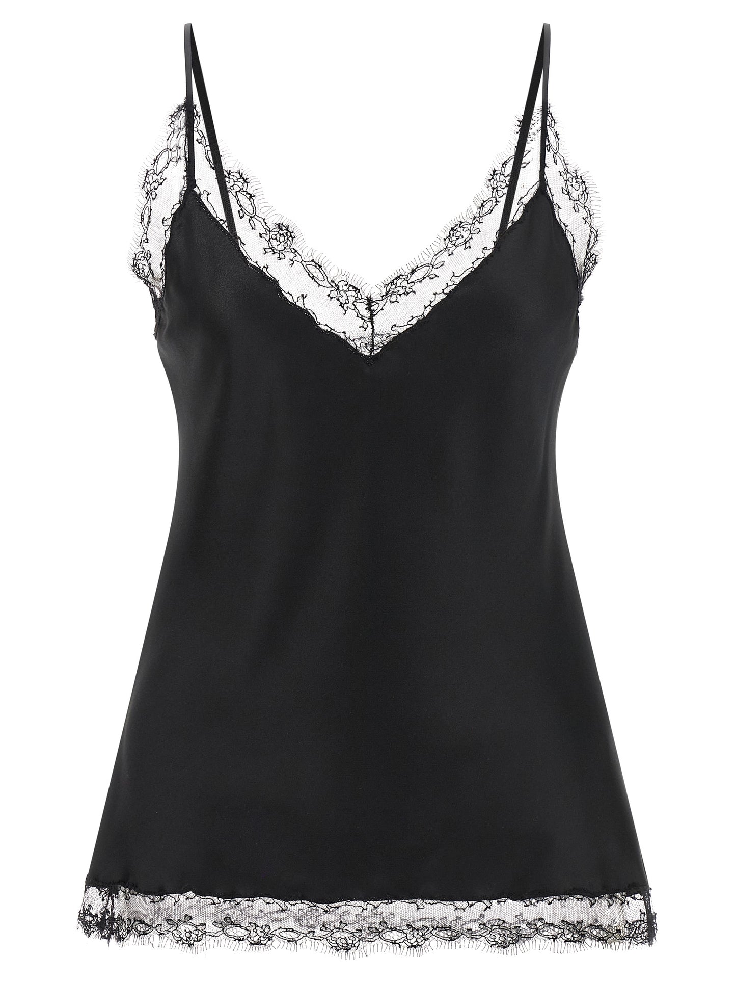 Ermanno Scervino Women Silk Lingerie Top With Lace ERMANO SCERVINO