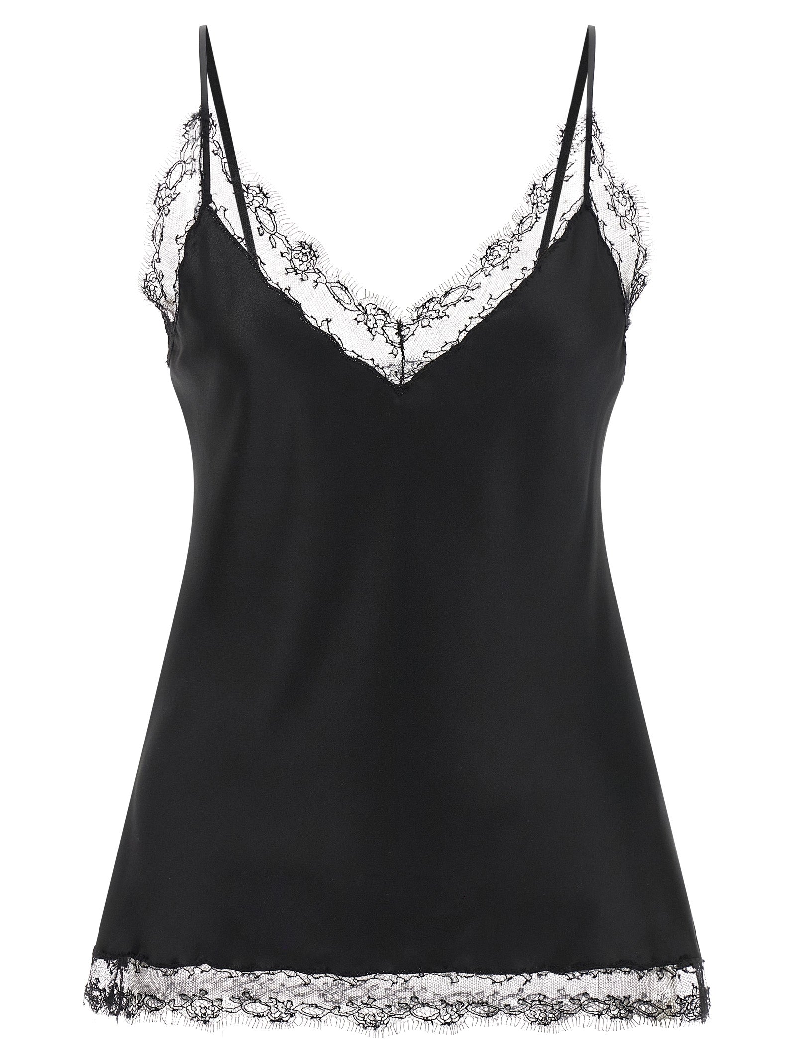 Ermanno Scervino Women Silk Lingerie Top With Lace ERMANO SCERVINO