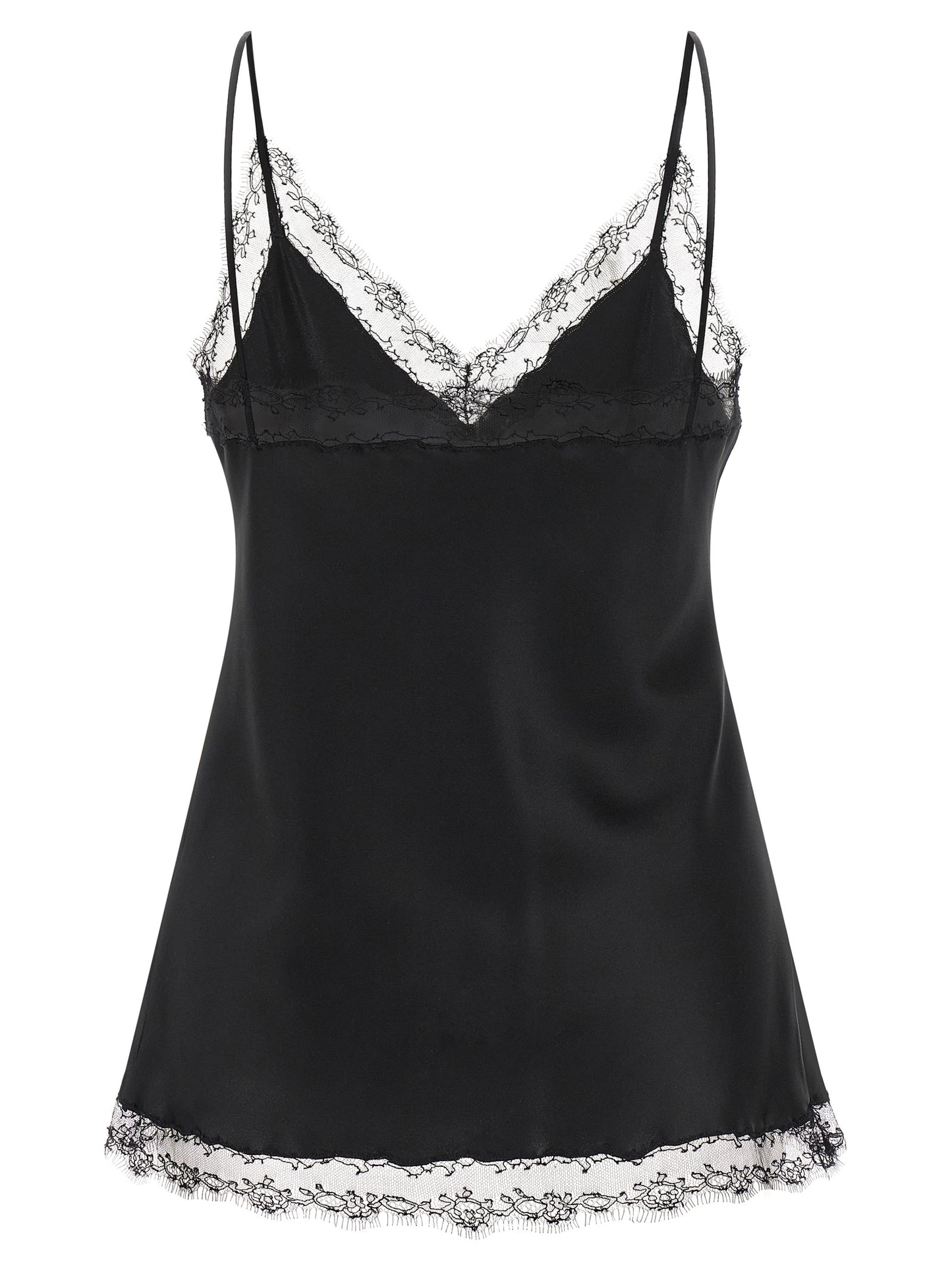 Ermanno Scervino Women Silk Lingerie Top With Lace ERMANO SCERVINO