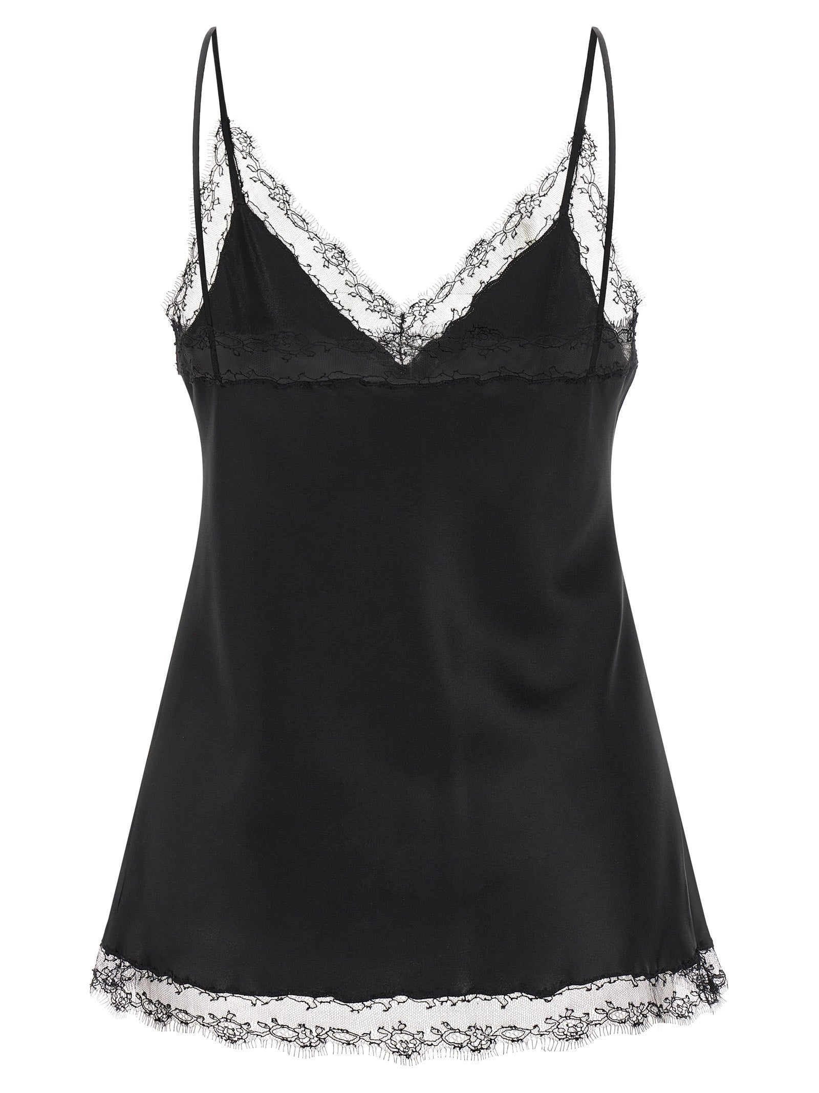 Ermanno Scervino Women Silk Lingerie Top With Lace ERMANO SCERVINO