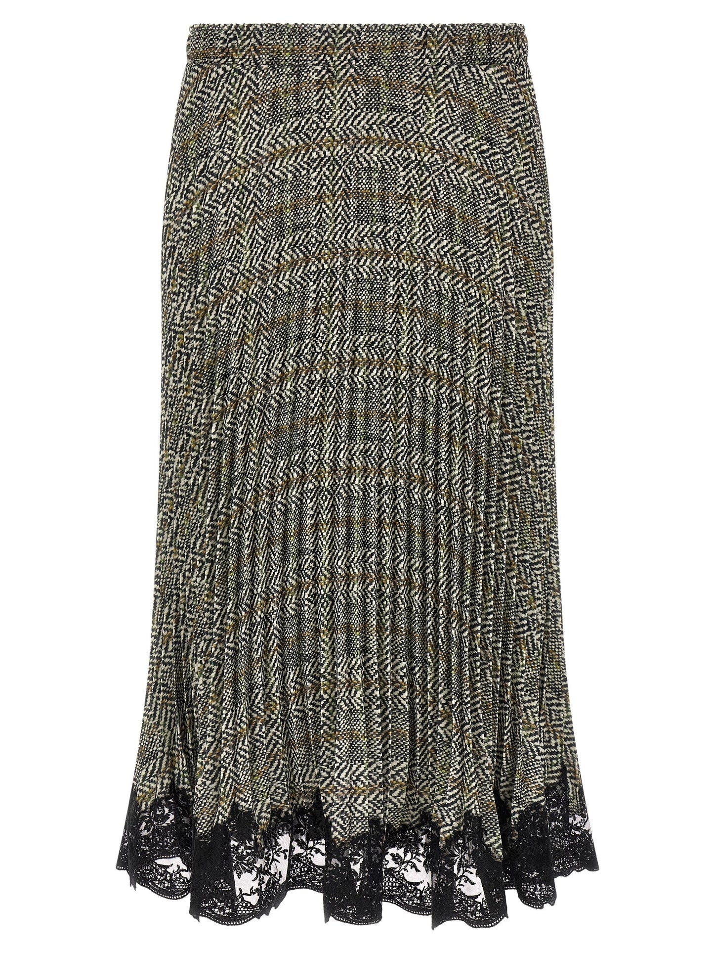 Ermanno Scervino Women Pleated Skirt With Lace ERMANO SCERVINO