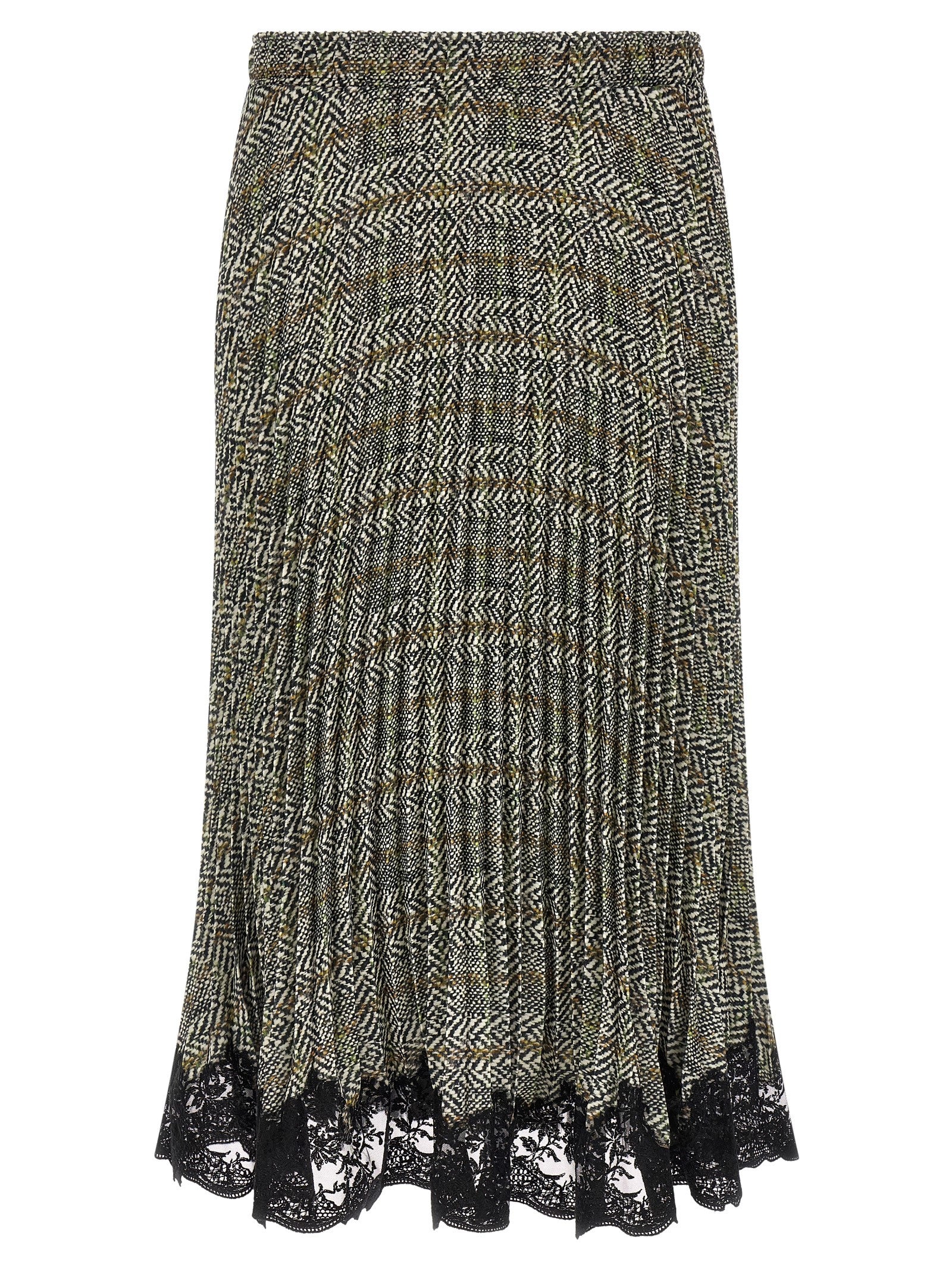 Ermanno Scervino Women Pleated Skirt With Lace ERMANO SCERVINO