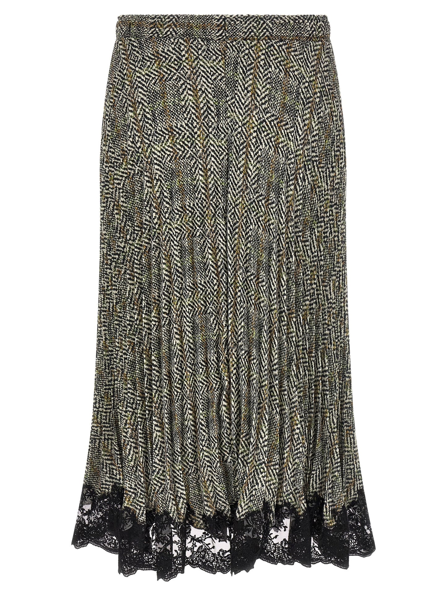 Ermanno Scervino Women Pleated Skirt With Lace ERMANO SCERVINO