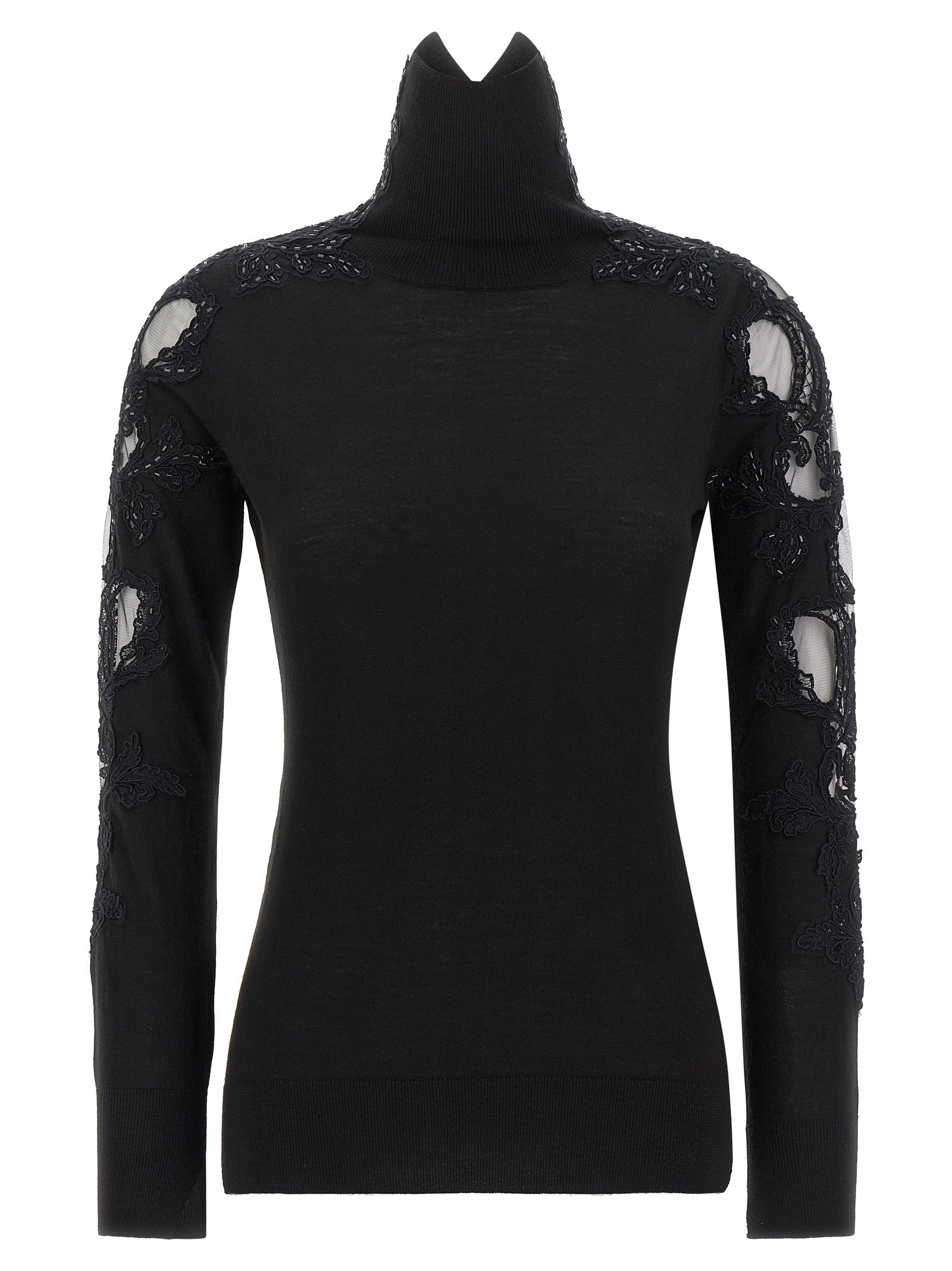 Ermanno Scervino Women High Neck With Lace Inserts ERMANO SCERVINO