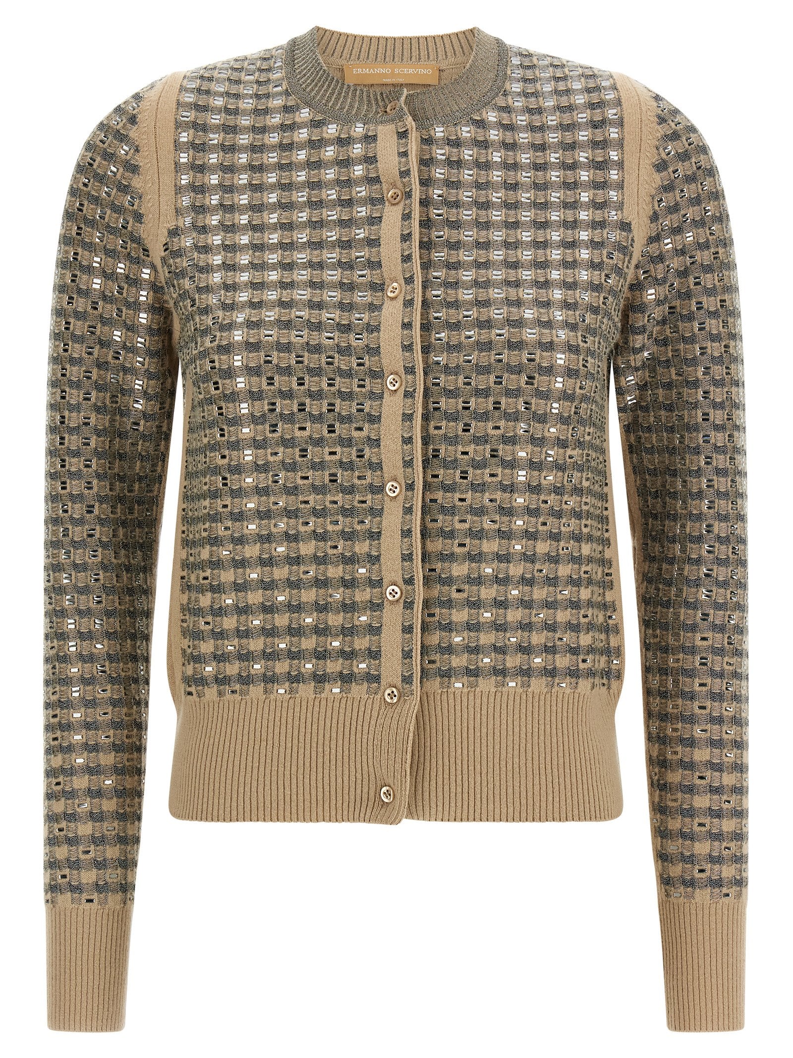 Ermanno Scervino Women Check Cardigan With Crystals ERMANO SCERVINO