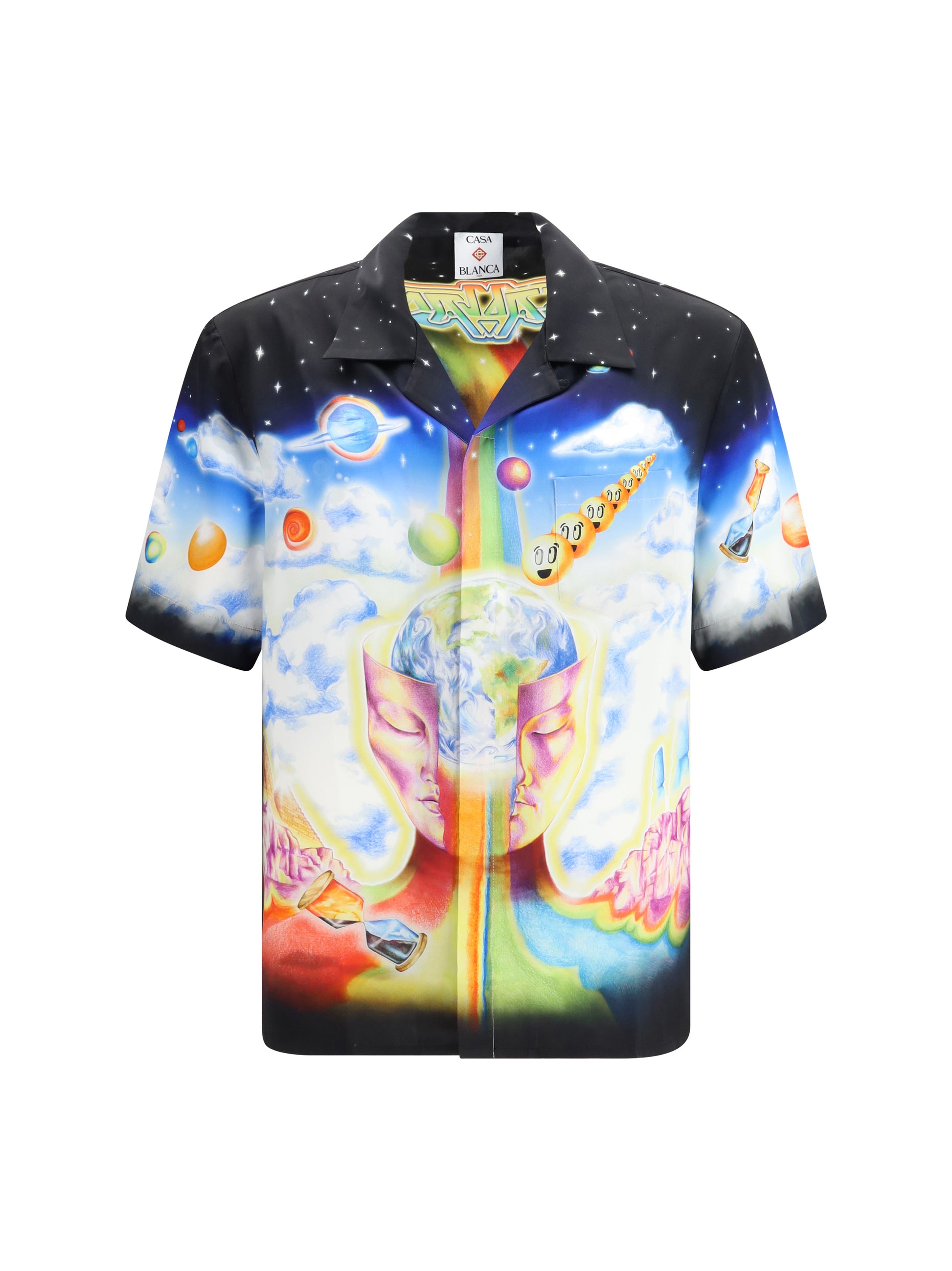 Casablanca Men Cuban Shirt With Graphic Print CASABLANCA