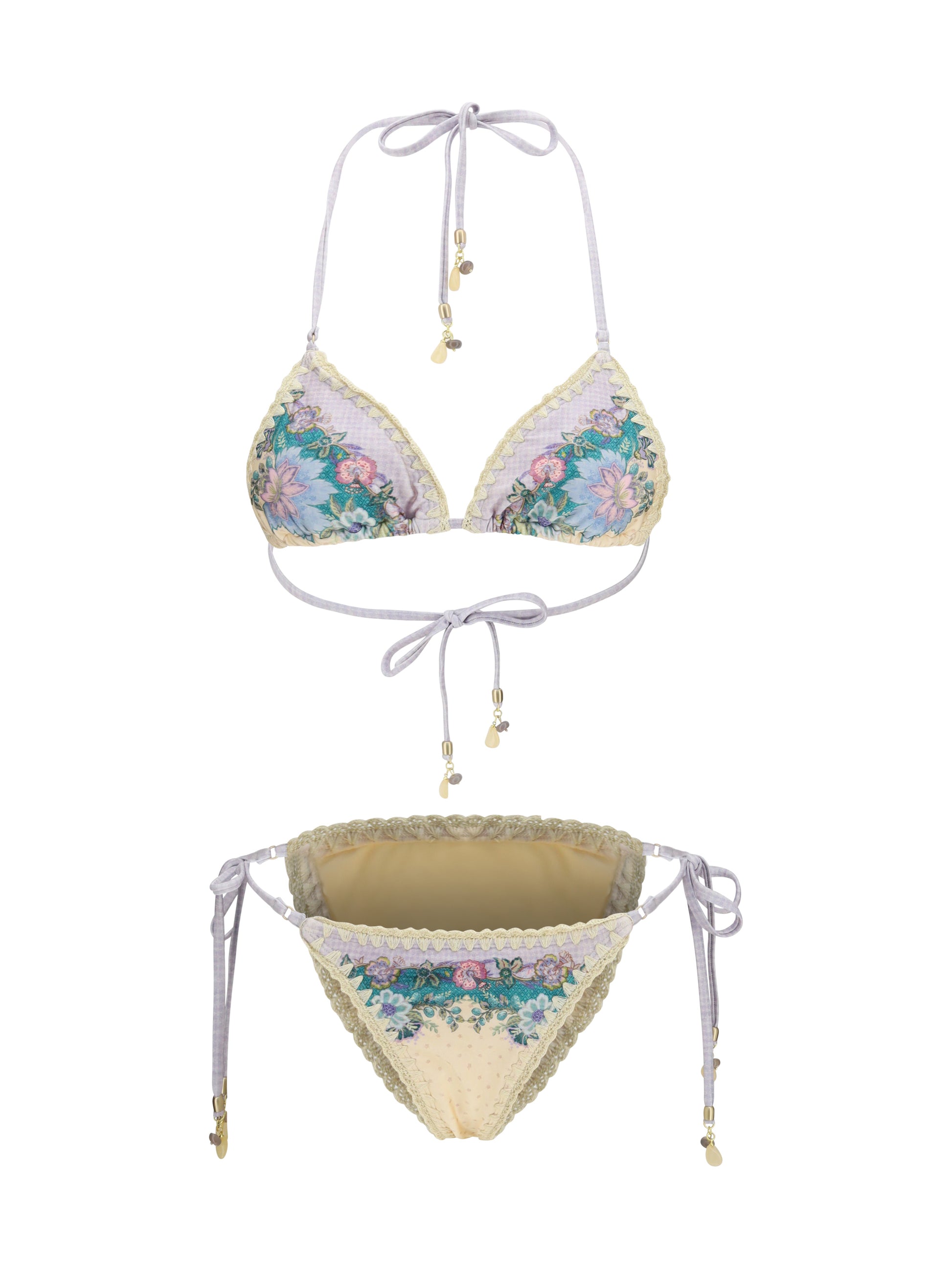 Zimmermann Women Indra Crochet Detail Bikini ZIMMERMANN