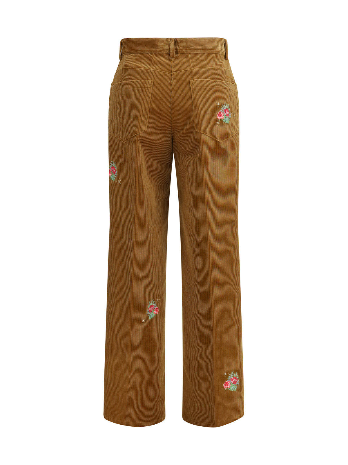 Forte_Forte Women Velvet Pants With Embroidered Bouquets FORTE FORTE
