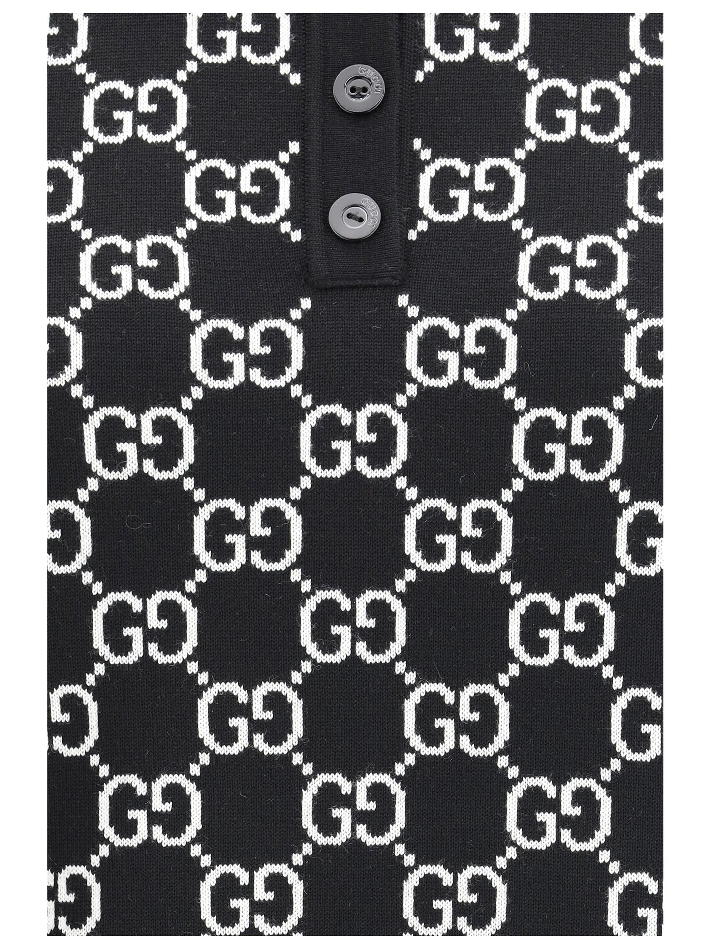 Gucci Women Gg Wool Jacquard Polo Top GUCCI