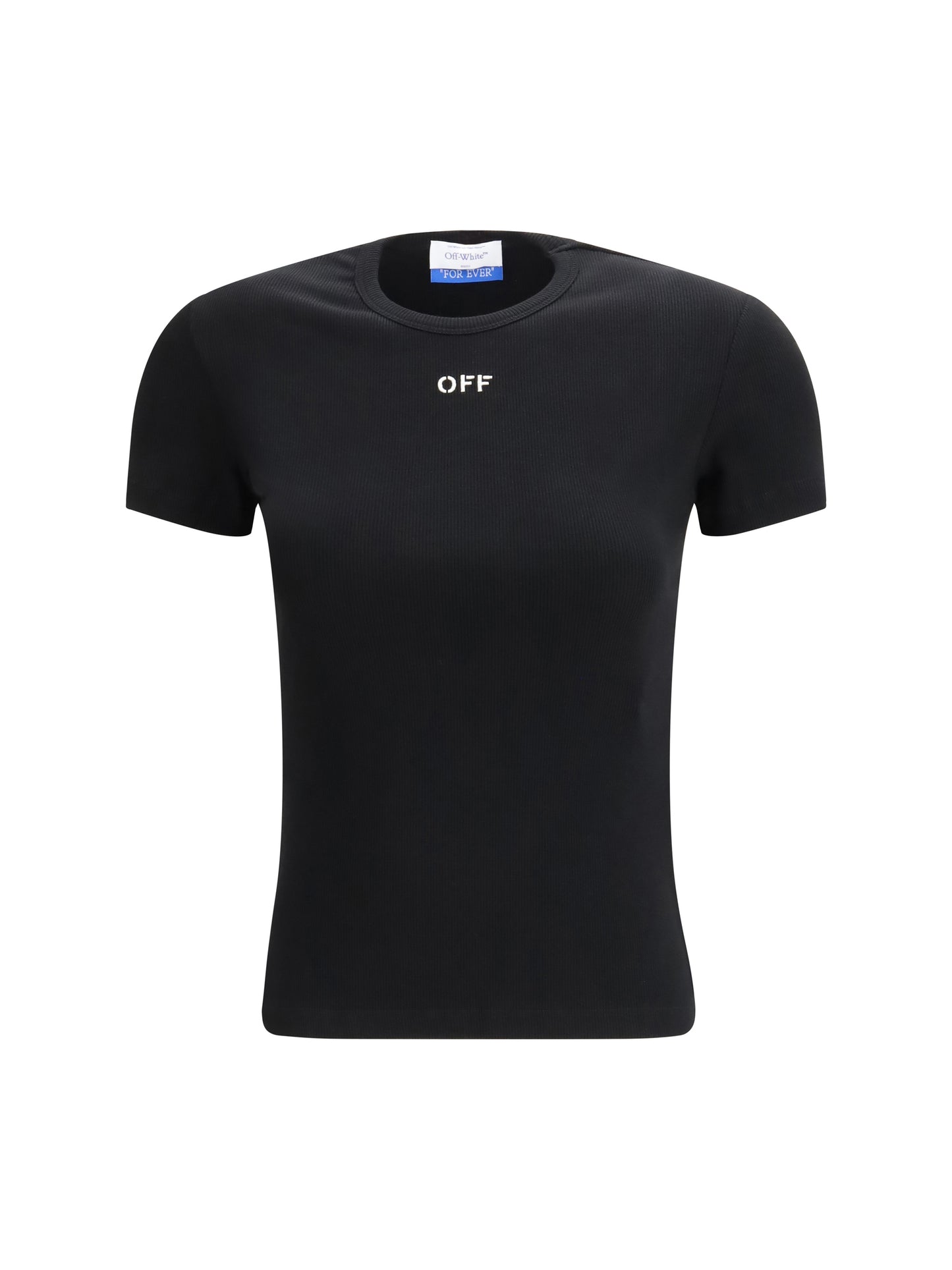 Off-White Women Off Stamp Rib Basic T-Shirt OFF-WHITE