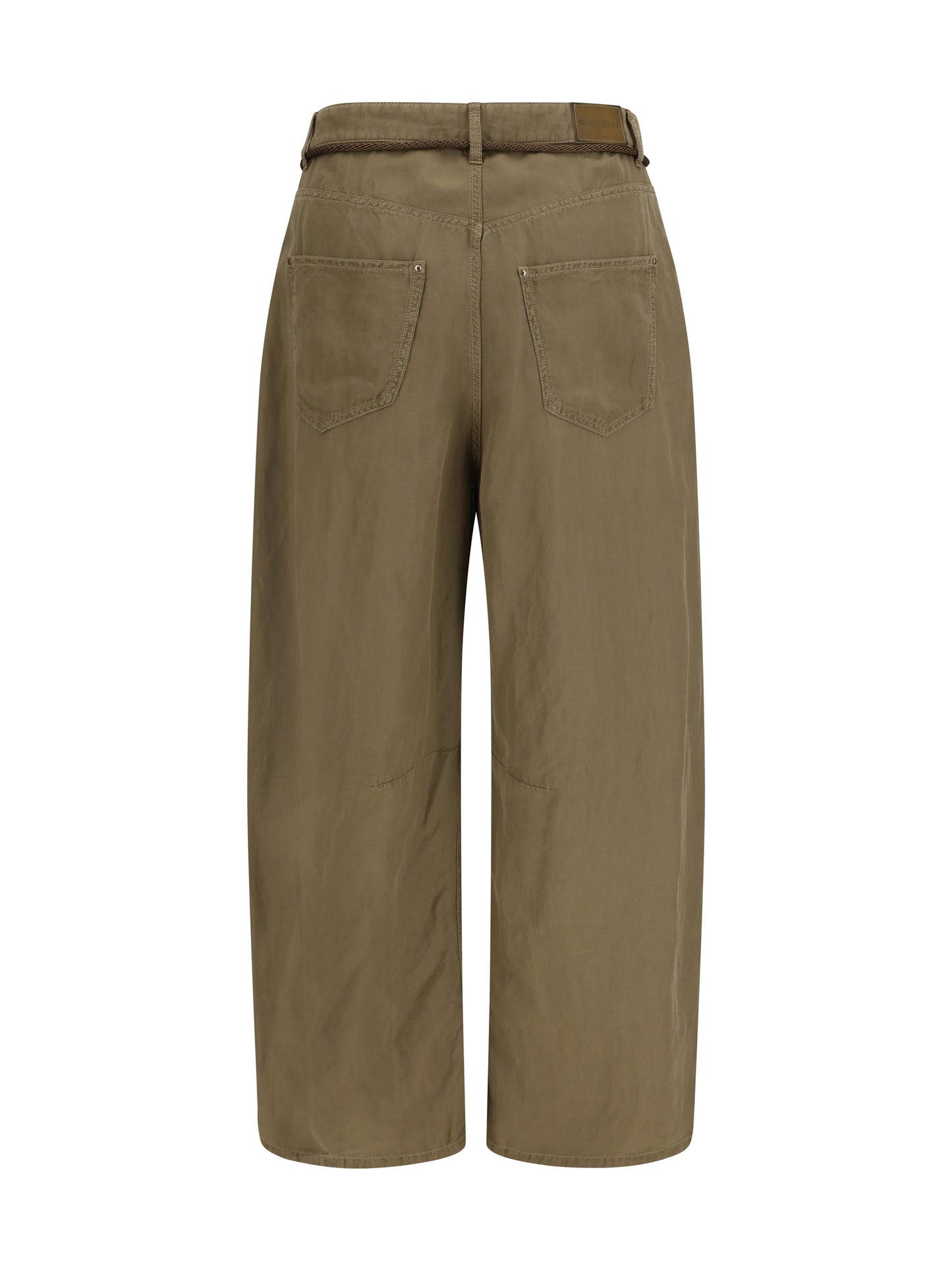Giorgio Armani Women Cupro And Linen Pants