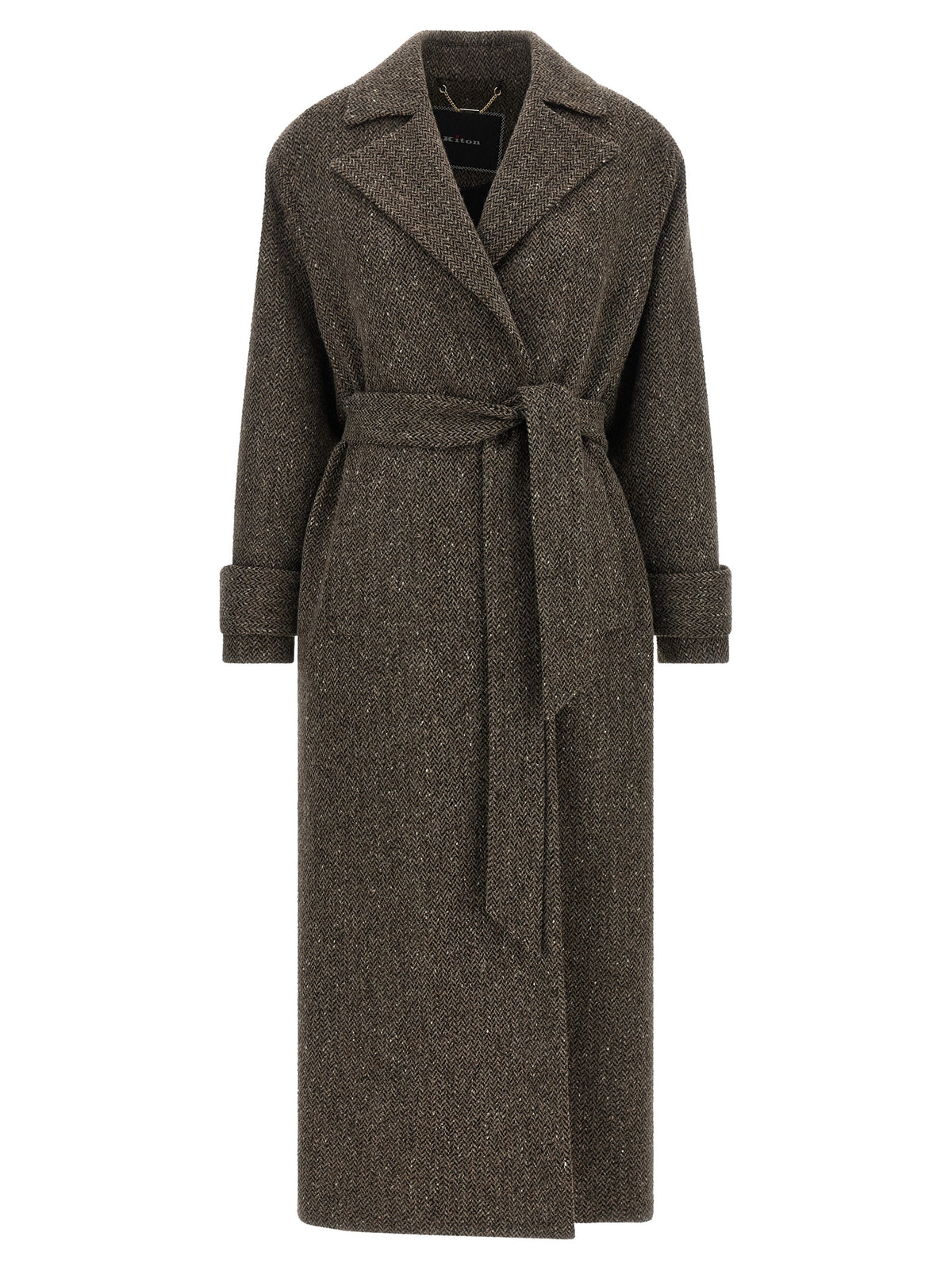 Kiton Women Chevron Wool Coat KITON