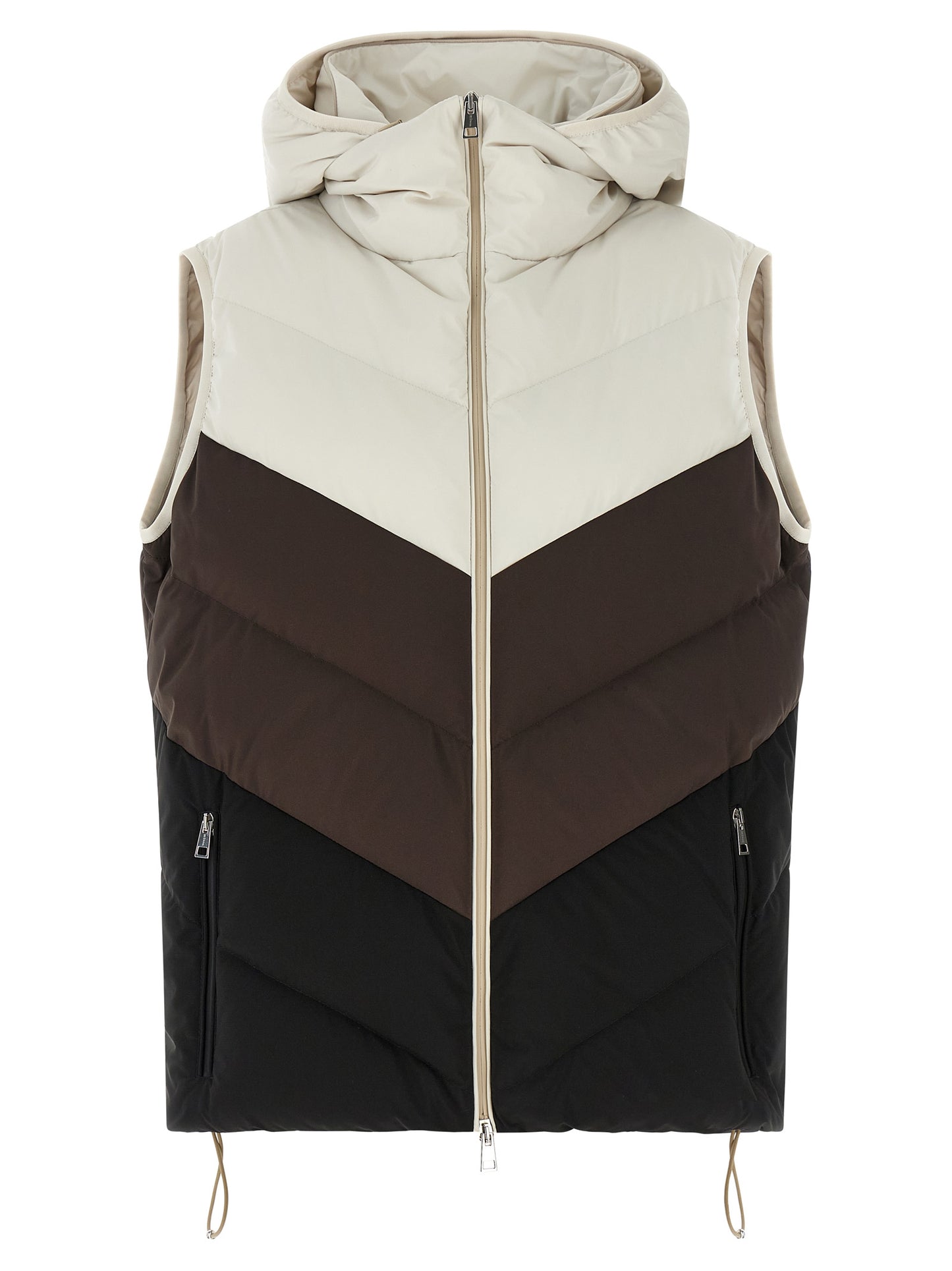 Kiton Women Chevron Stitching Padded Vest KITON