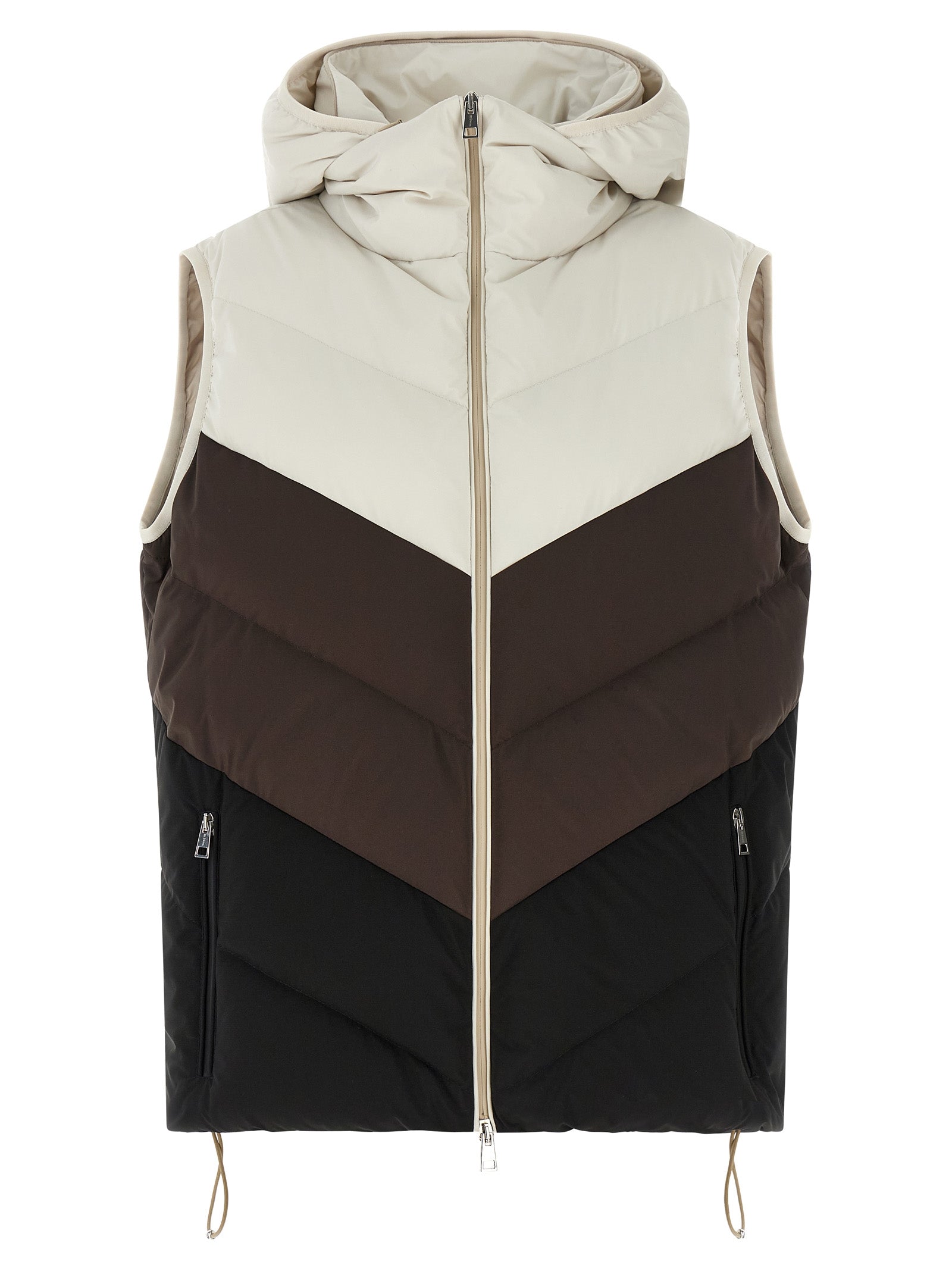 Kiton Women Chevron Stitching Padded Vest KITON